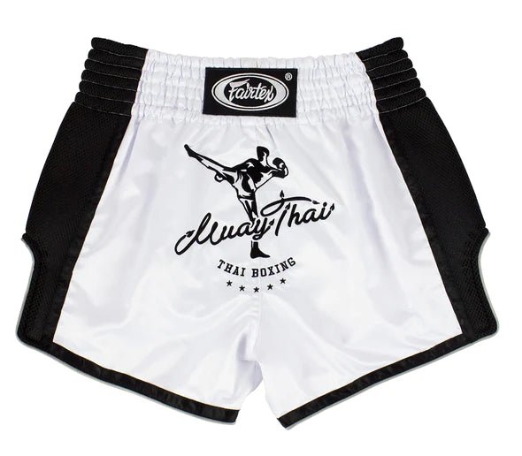 Fairtex White Slim Cut Muay Thai Boxing Short BS1707