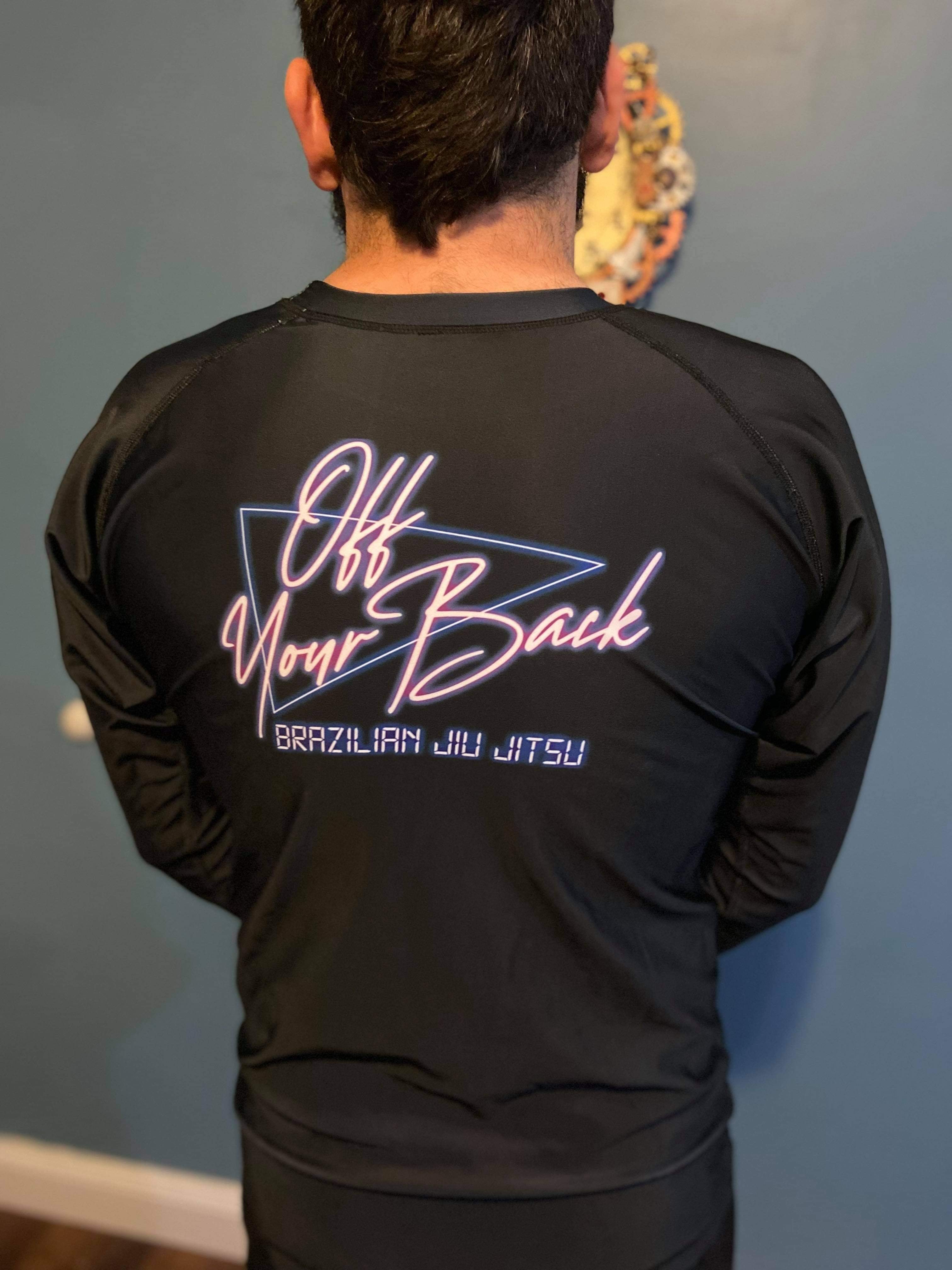 Retro Summer Series Black Rashguard Long Sleeve