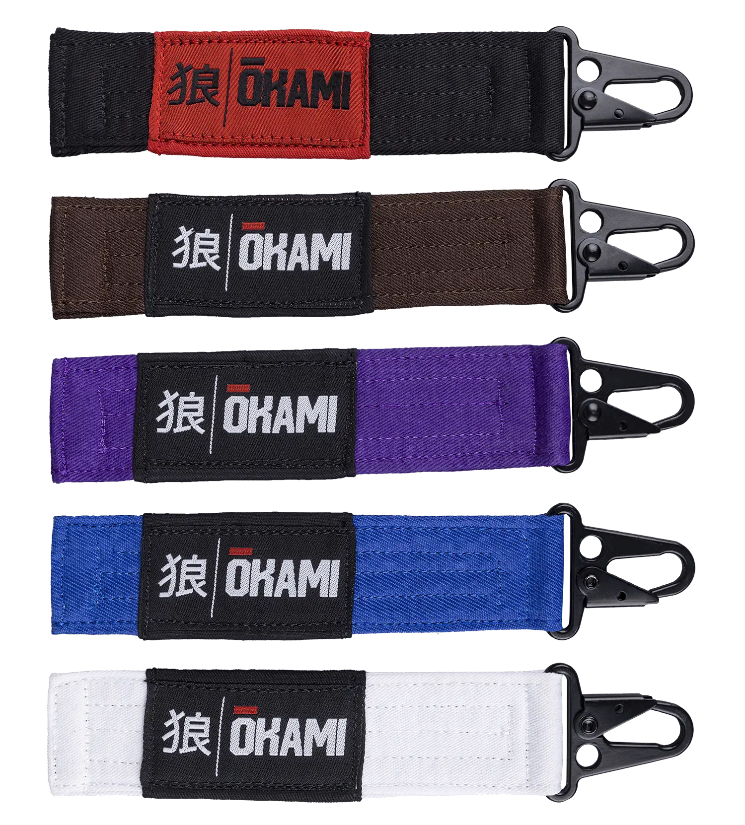OKAMI Ranked BJJ Keychain