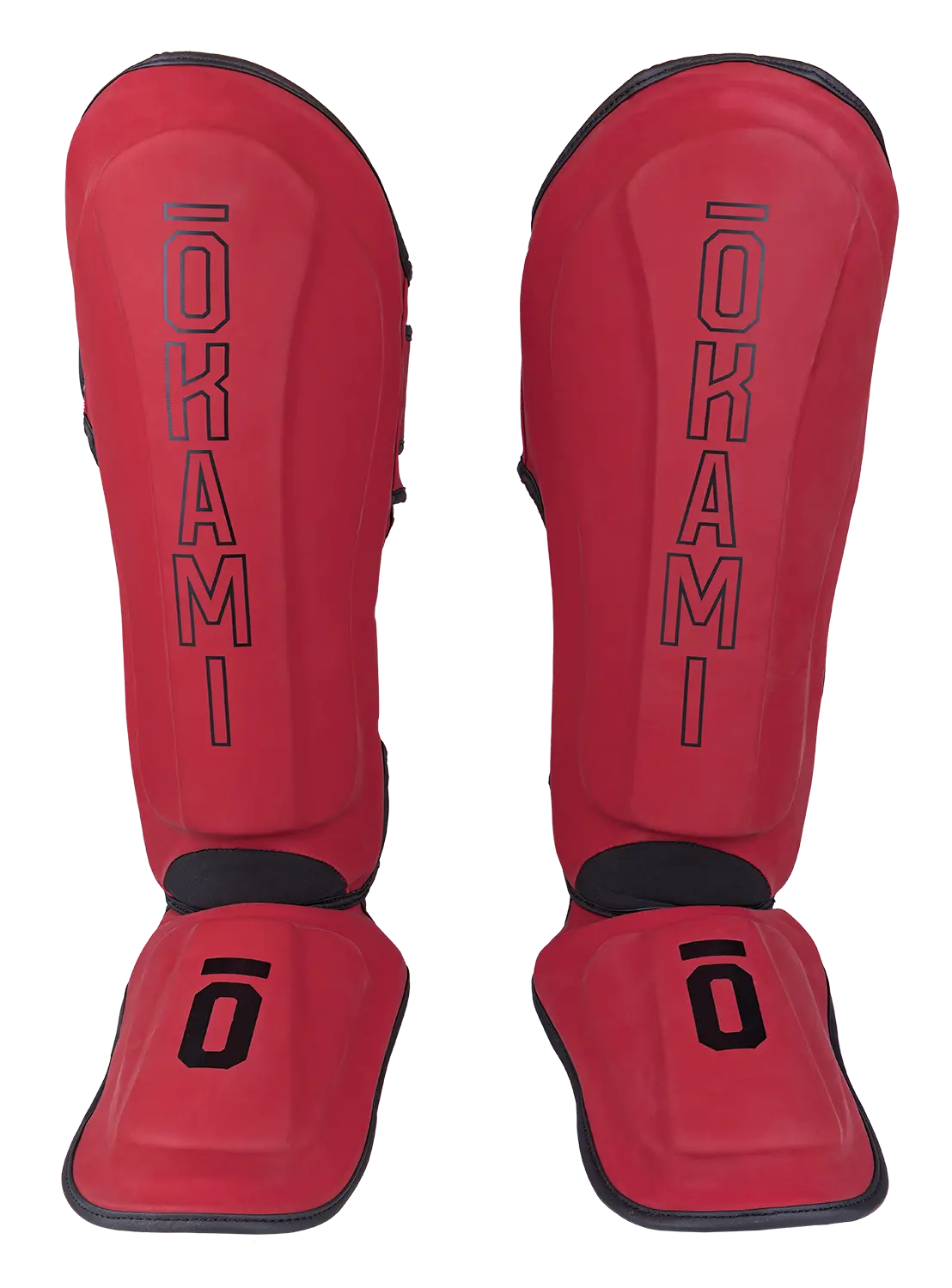 OKAMI FIGHTGEAR Shin Guards Competitor V2 Red/Black