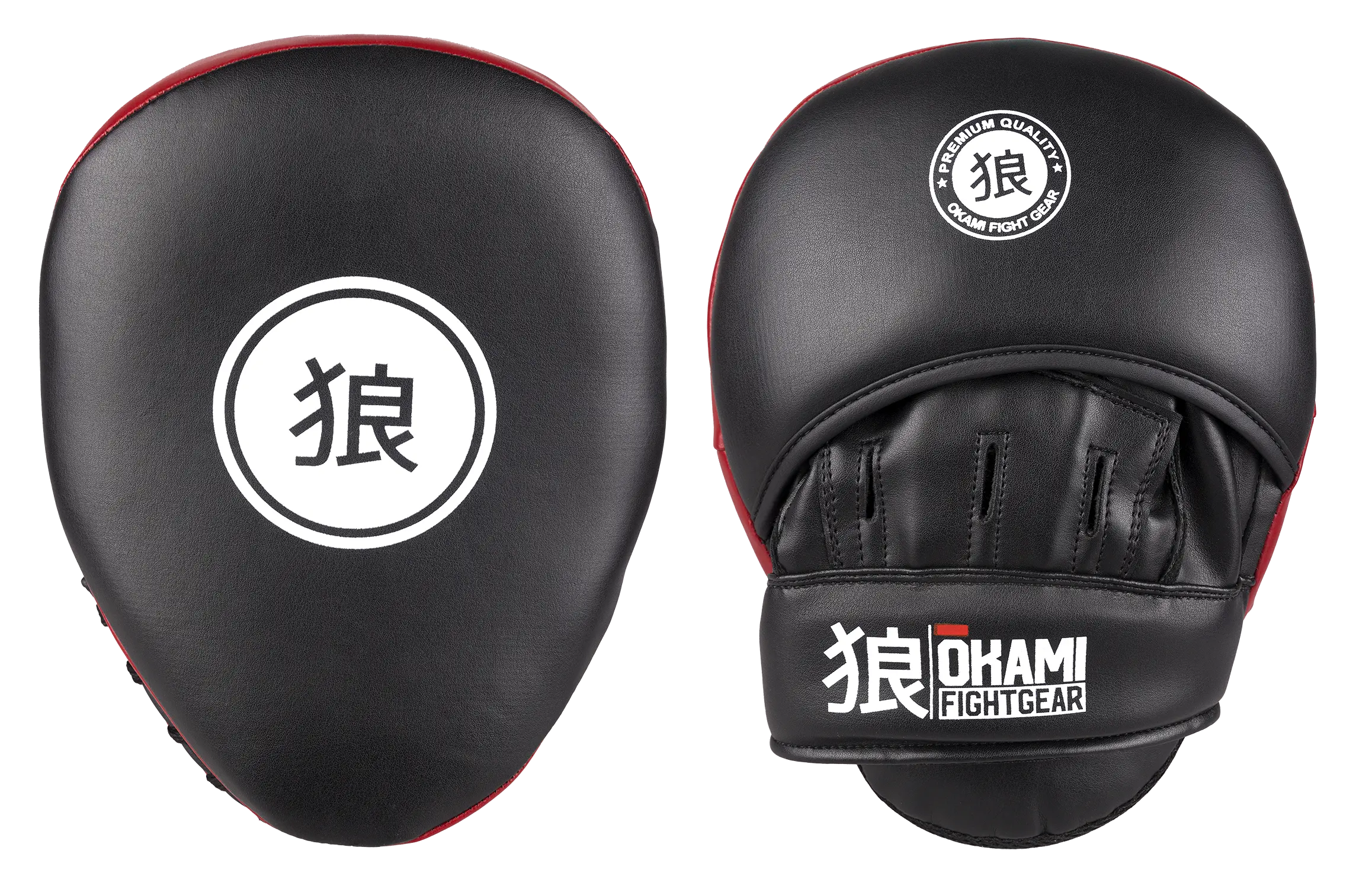OKAMI FIGHTGEAR Punch Mitts Gym Series Black / Red