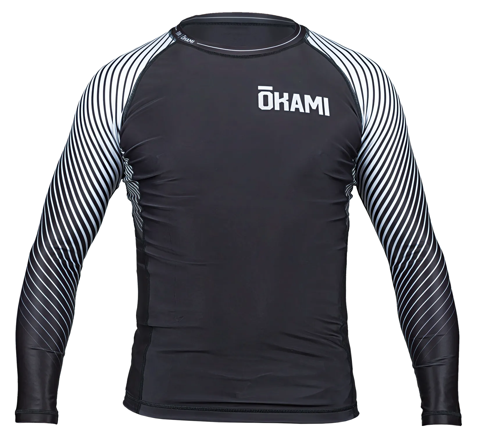 OKAMI Rashguard Big Kanji L/S Black &amp; White