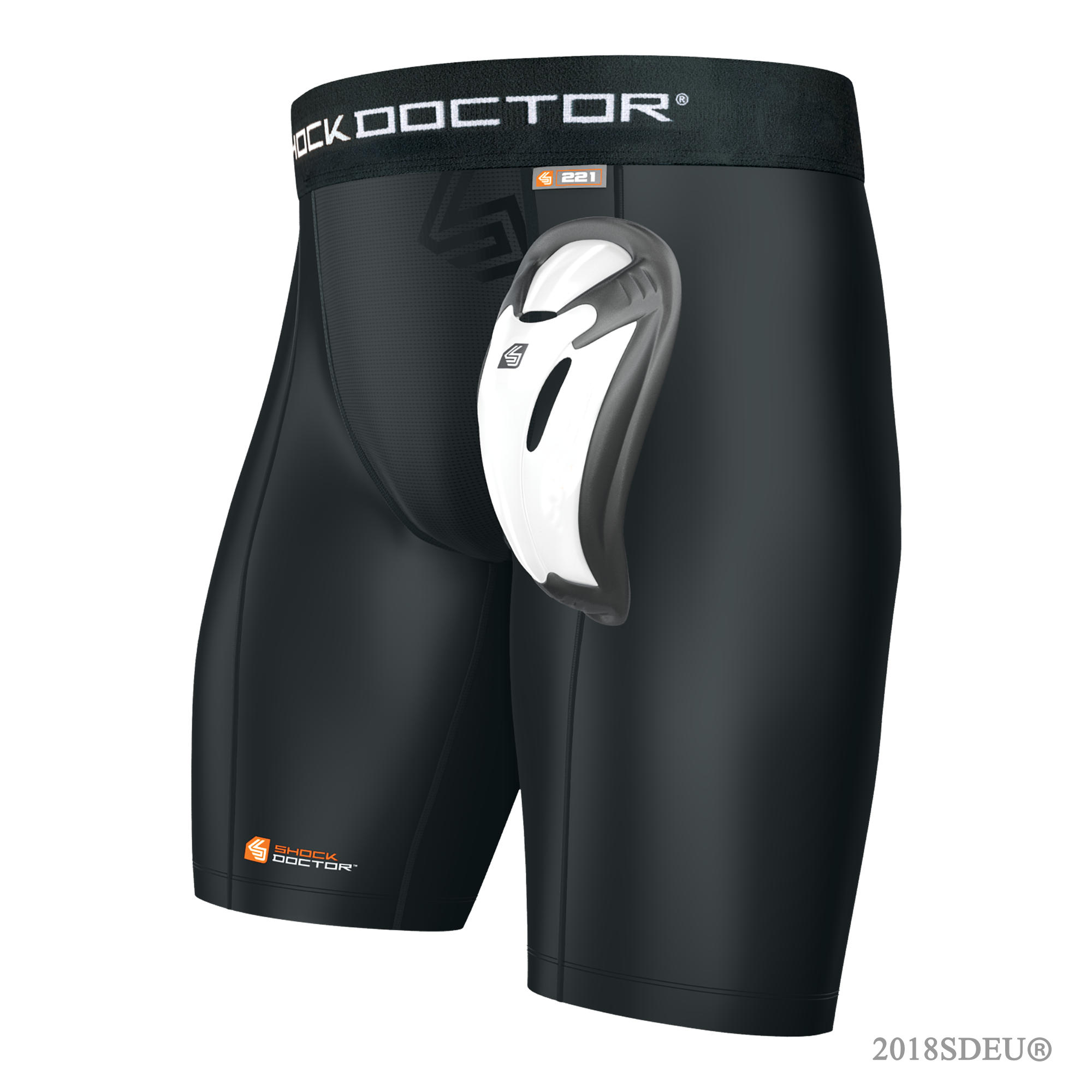 Shock Doctor Tiefschutz Compression Shorts + BioFlex Cup