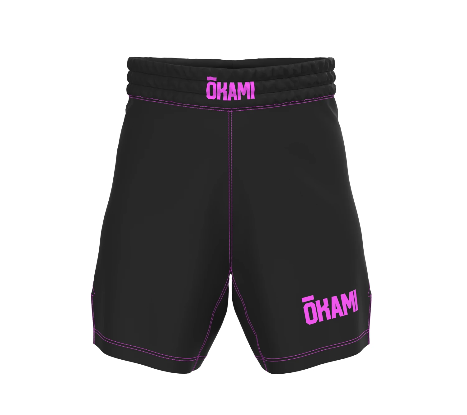OKAMI Kids Fight Shorts Grapplino Black Pink