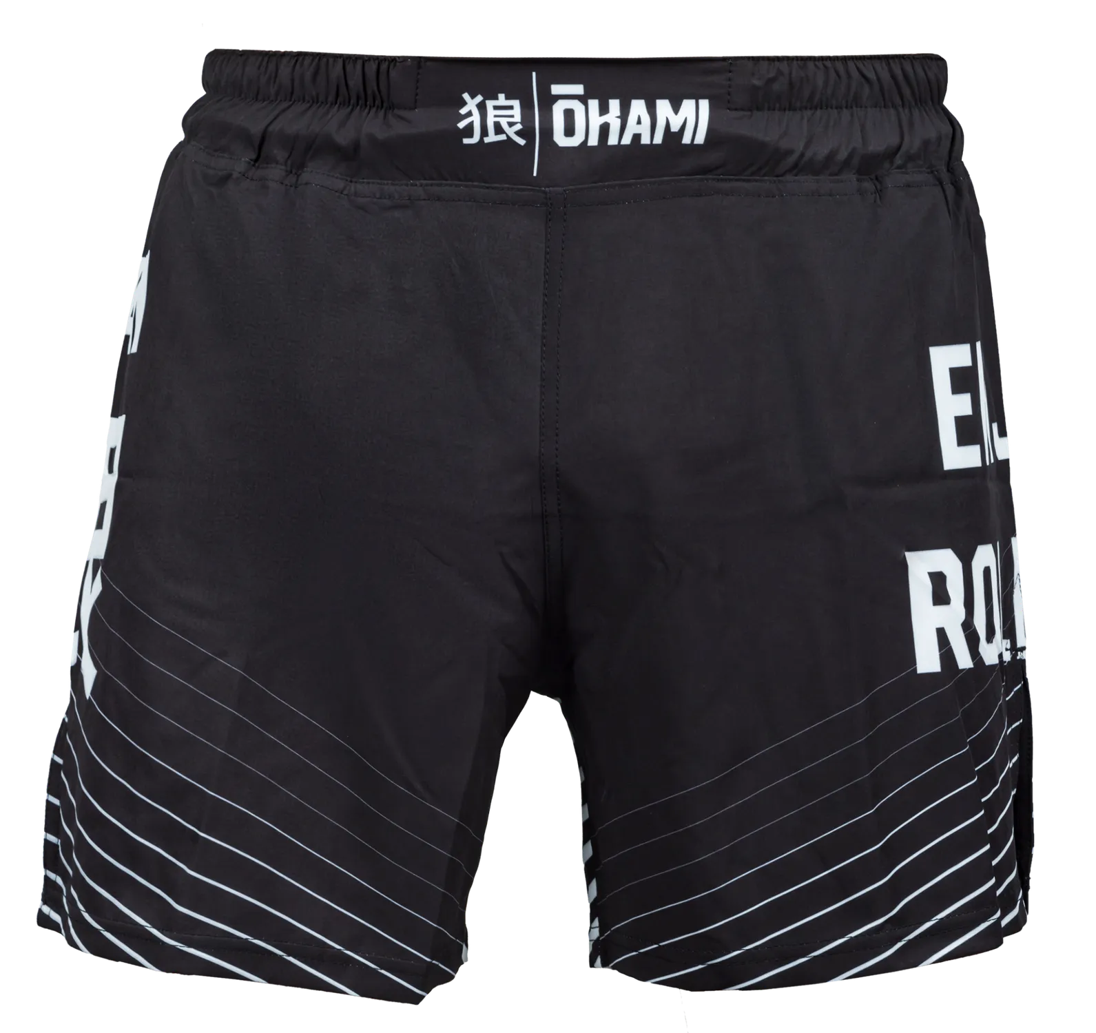 OKAMI Fight Shorts Big Kanji Black &amp; White