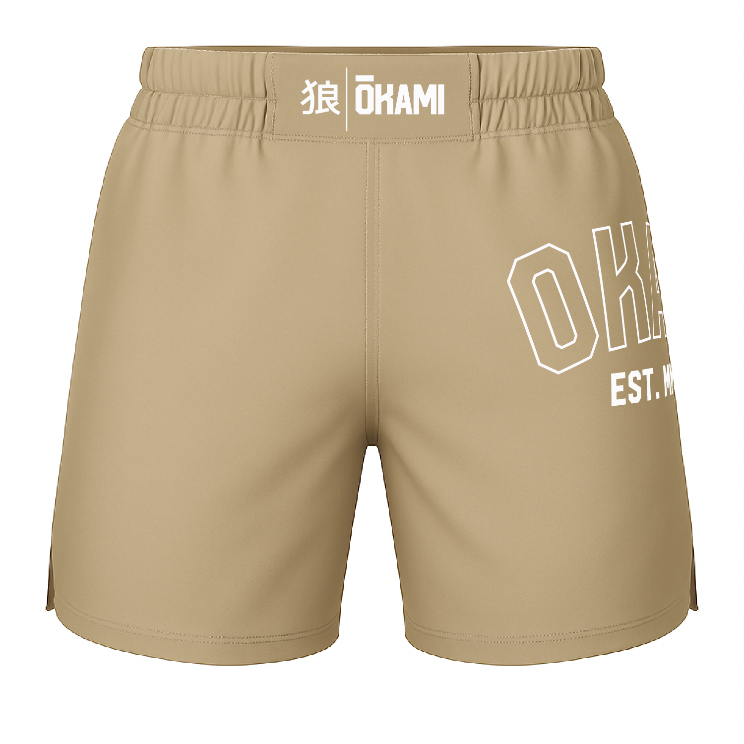 OKAMI Fightshorts Logo Sand