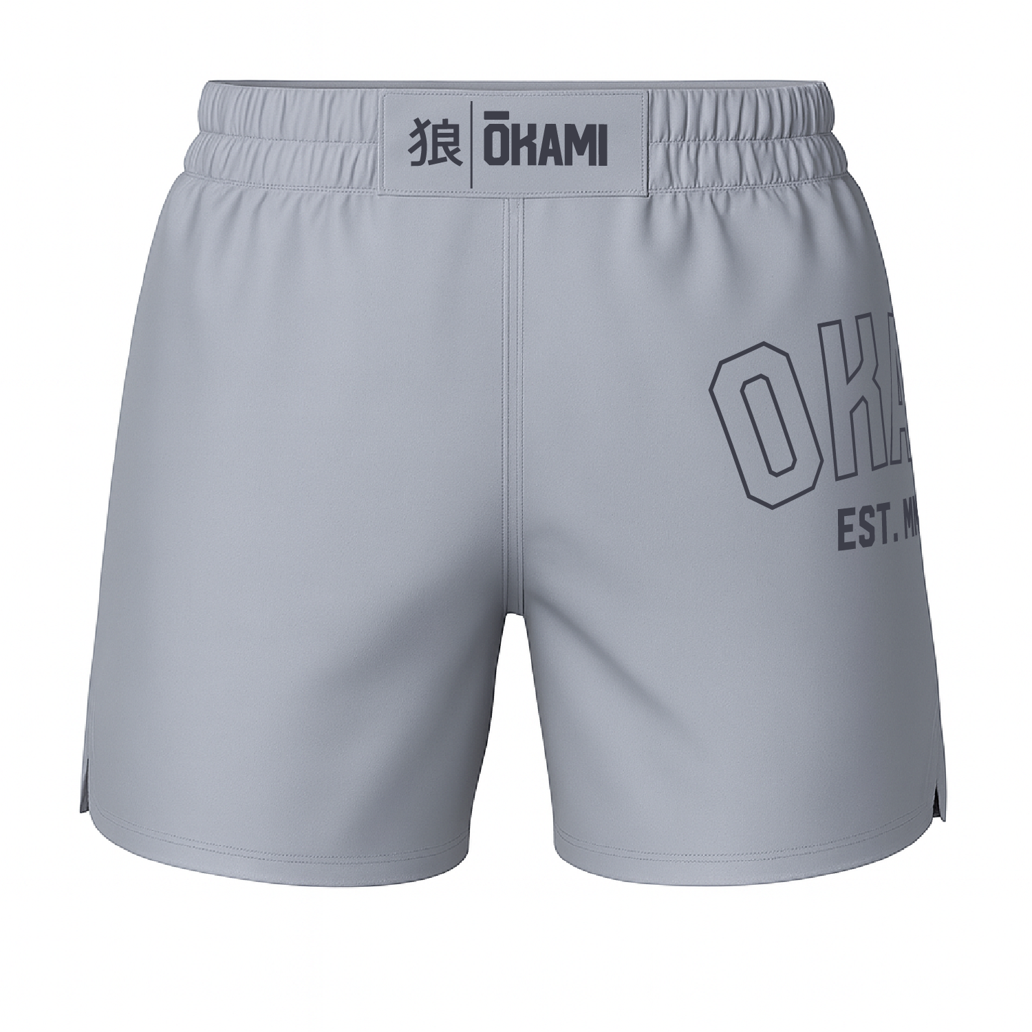 OKAMI Fightshorts Logo Grey