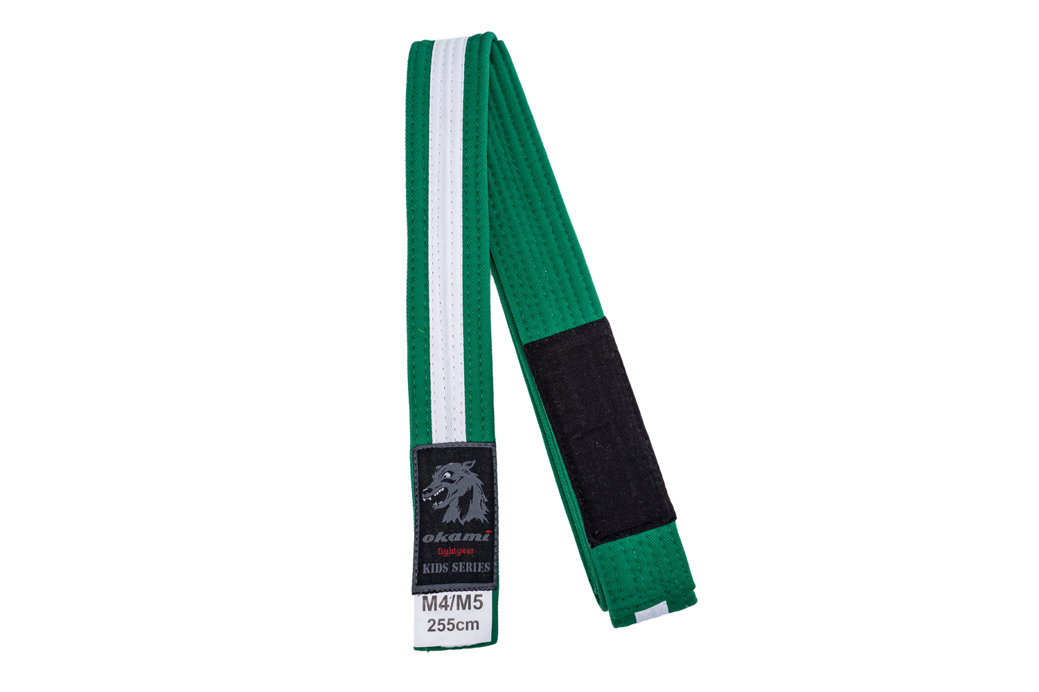 OKAMI Kids BJJ Belt grün / weiß