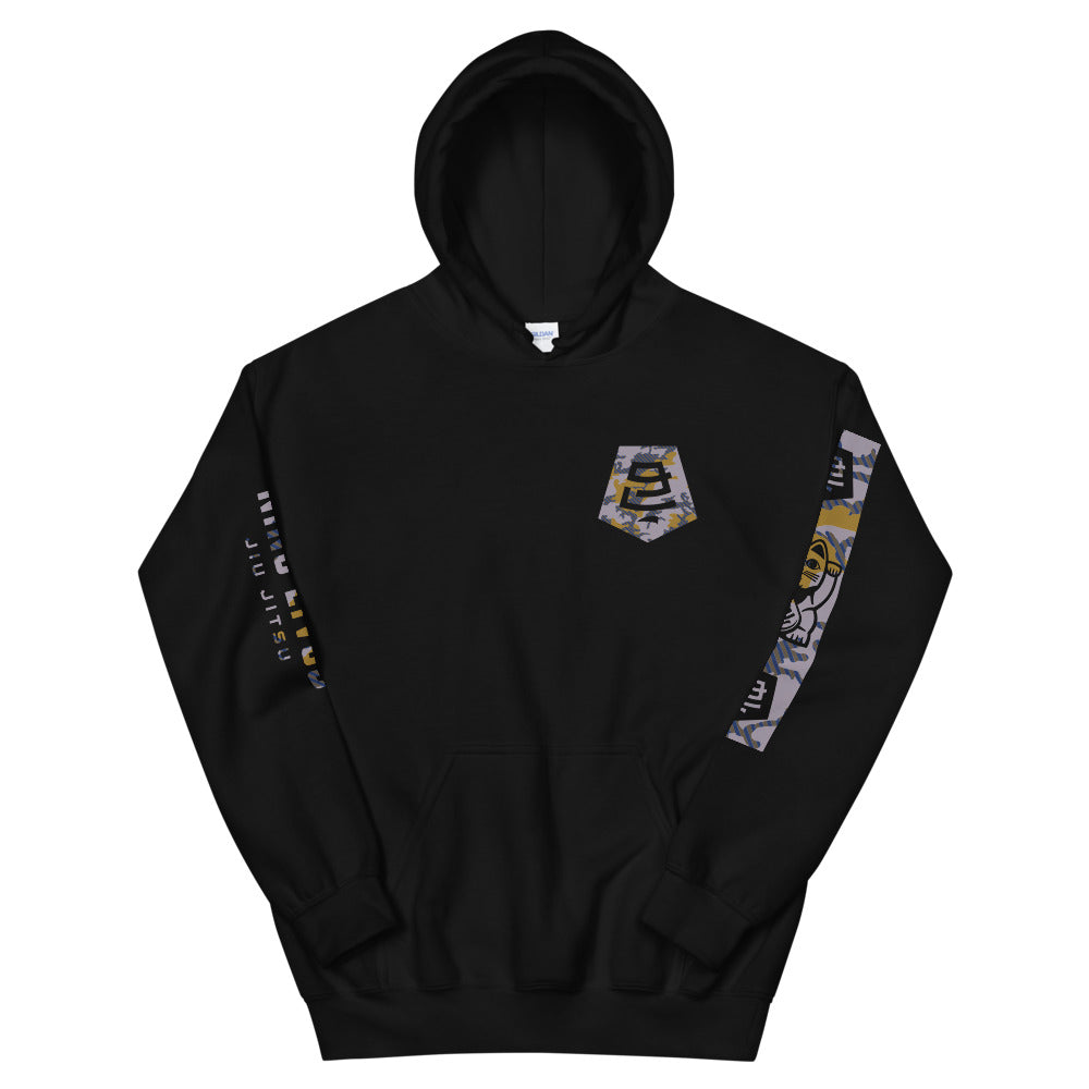 Badge Camo Hoodie Black