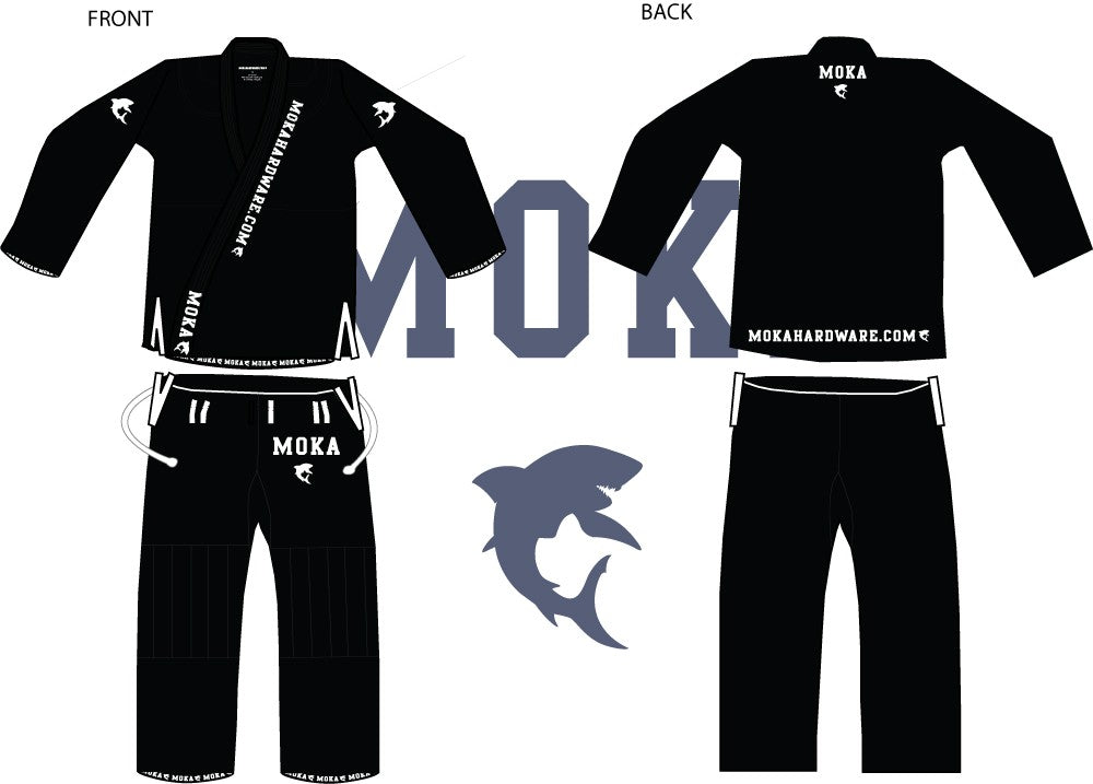 Børne BJJ Gi - Moka Original - Sort