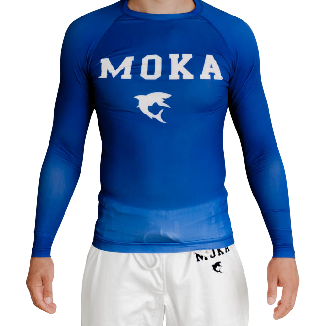 Langærmet Rashguard - Moka Original - Blå