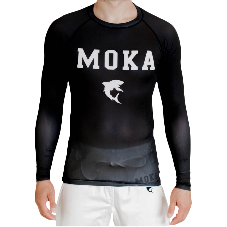 Langærmet Rashguard - Moka Original - Sort