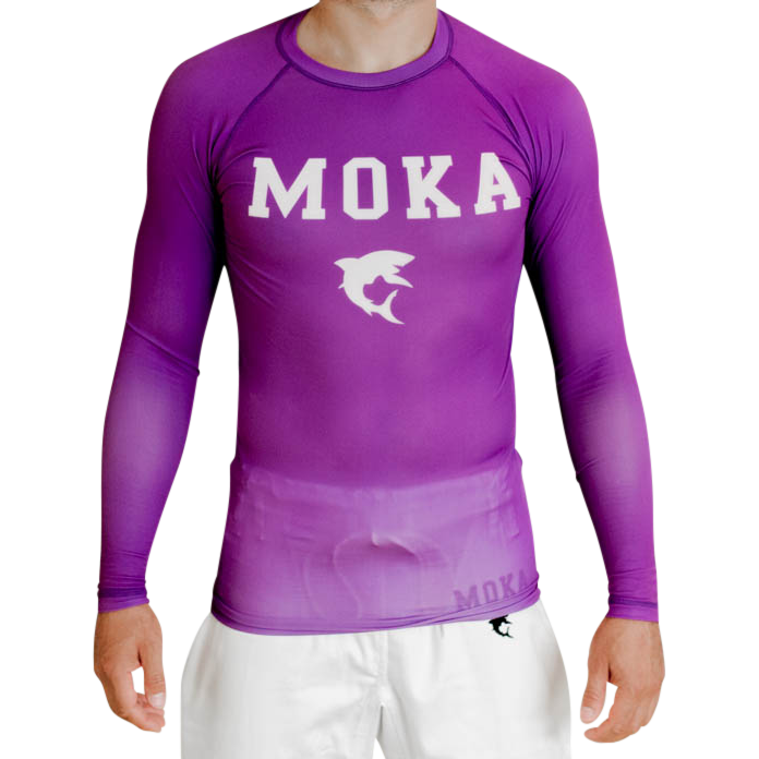 Langærmet Rashguard - Moka Original - Lilla