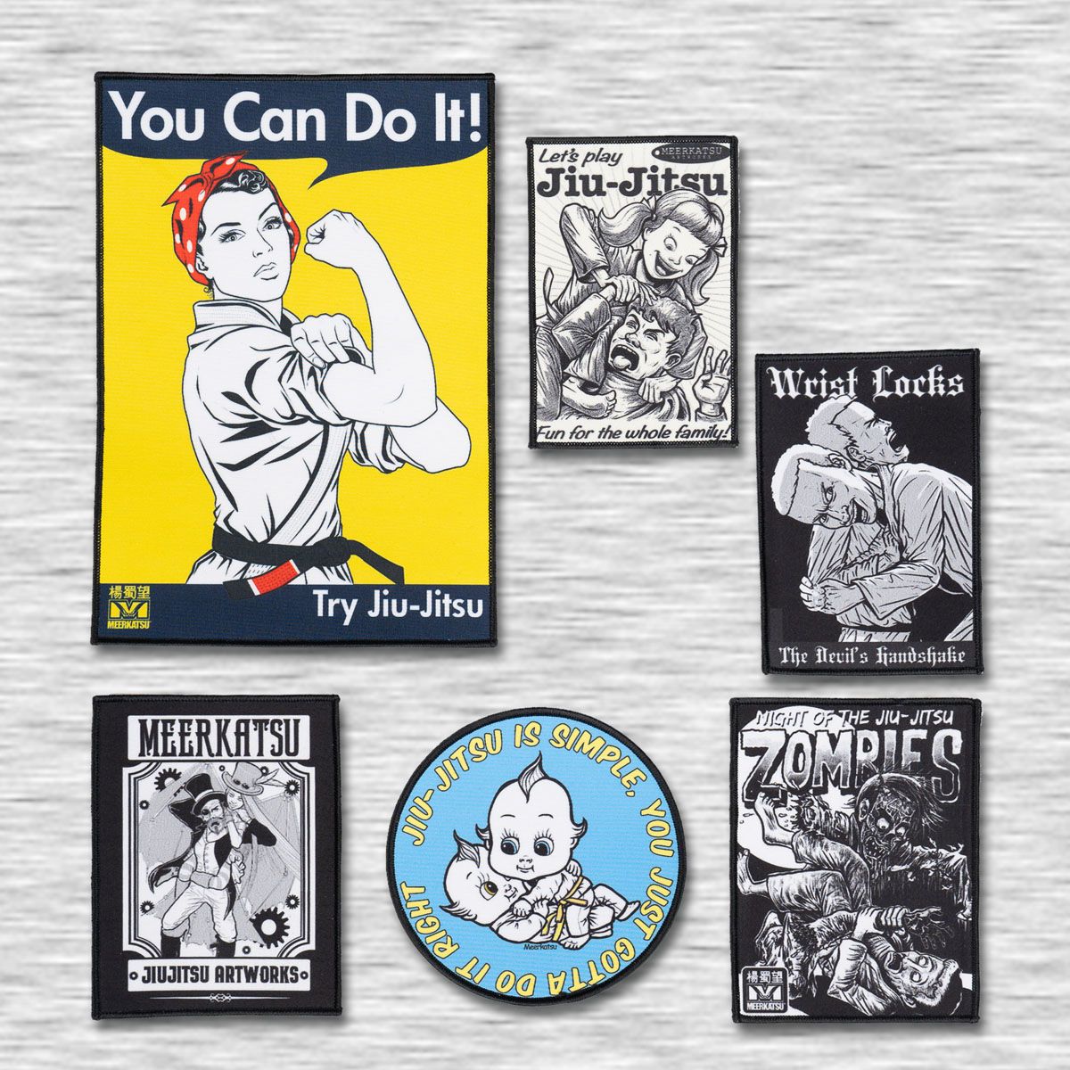 Vintage Jiu-Jitsu Patch Set