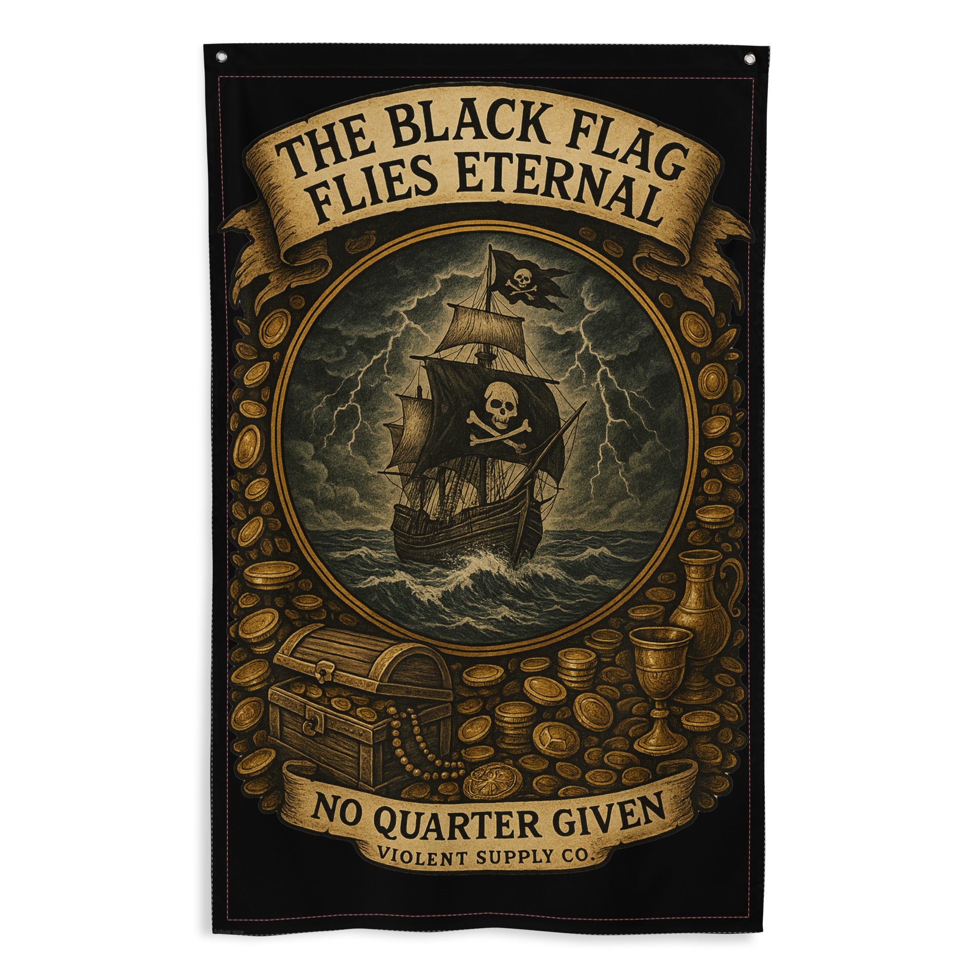 The Black Flag Flies Eternal Flag