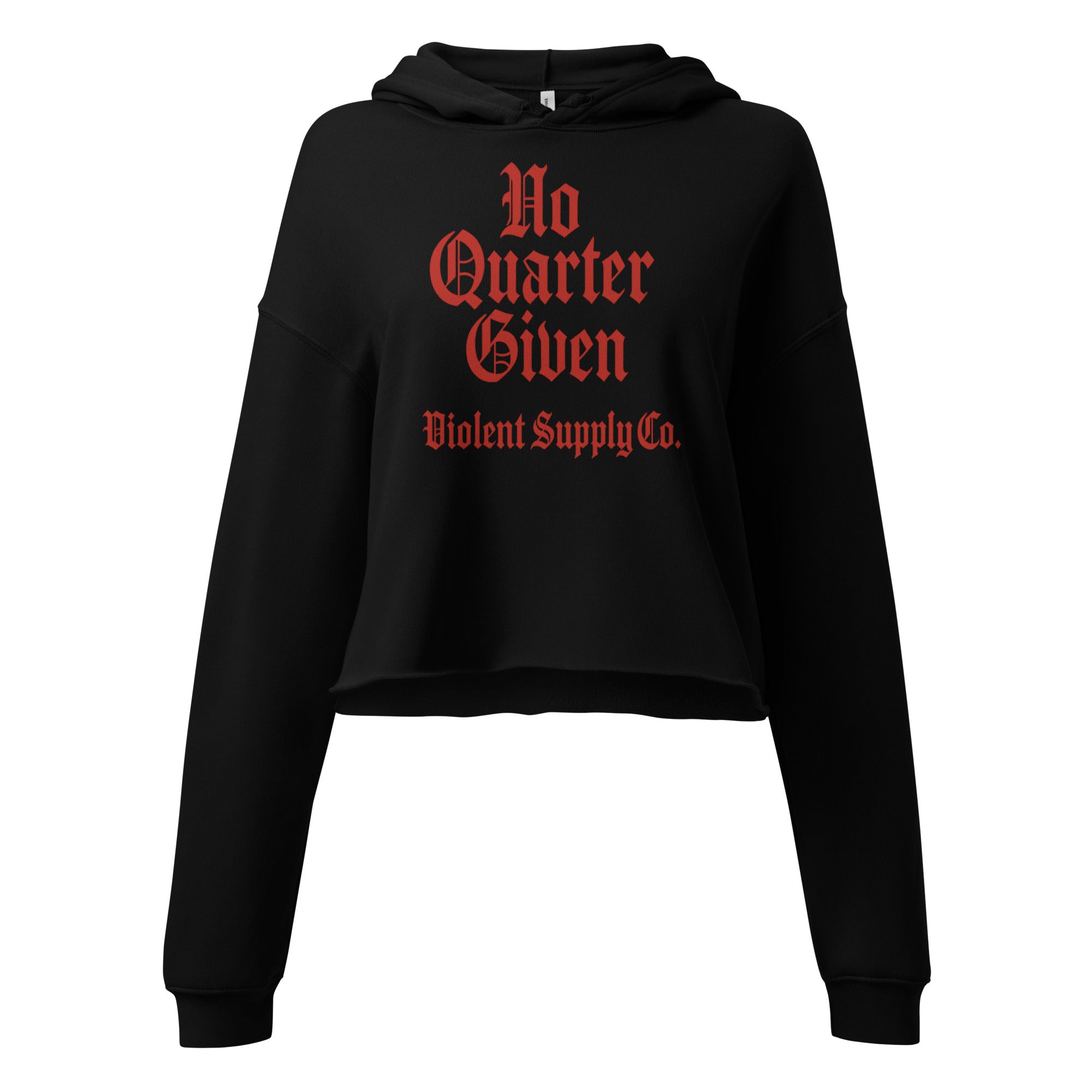 No Quarter Given Blood Oath Crop Hoodie