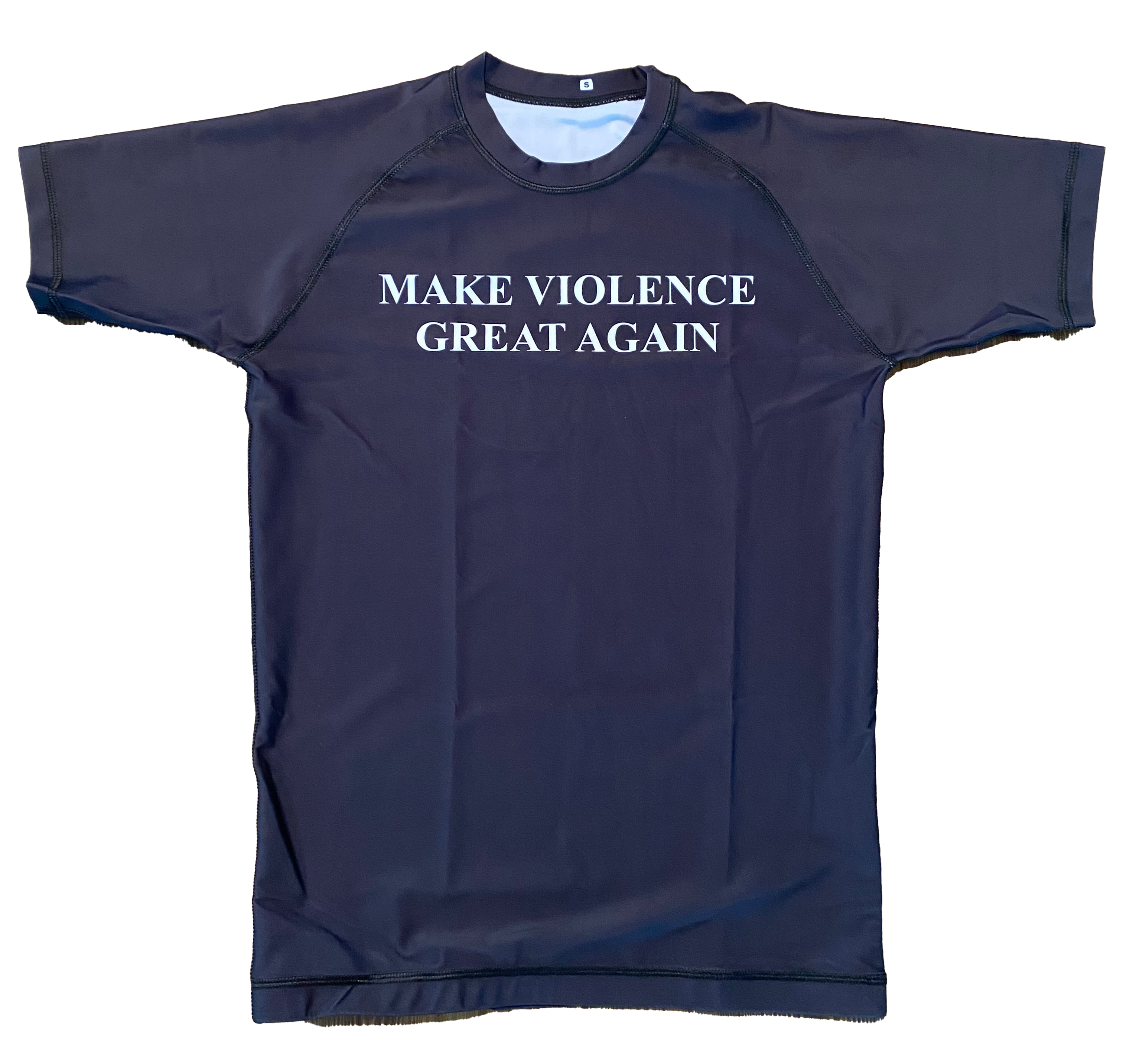 Make Violence Great Again Black Short Sleeve Rashguard