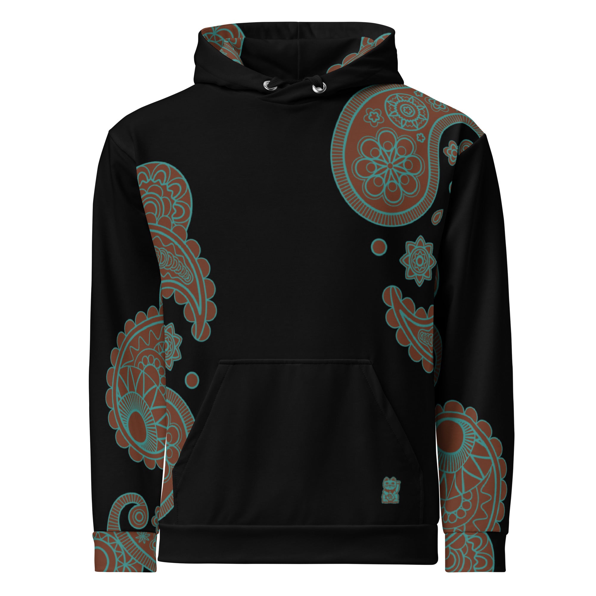 Paisley Hoodie Black