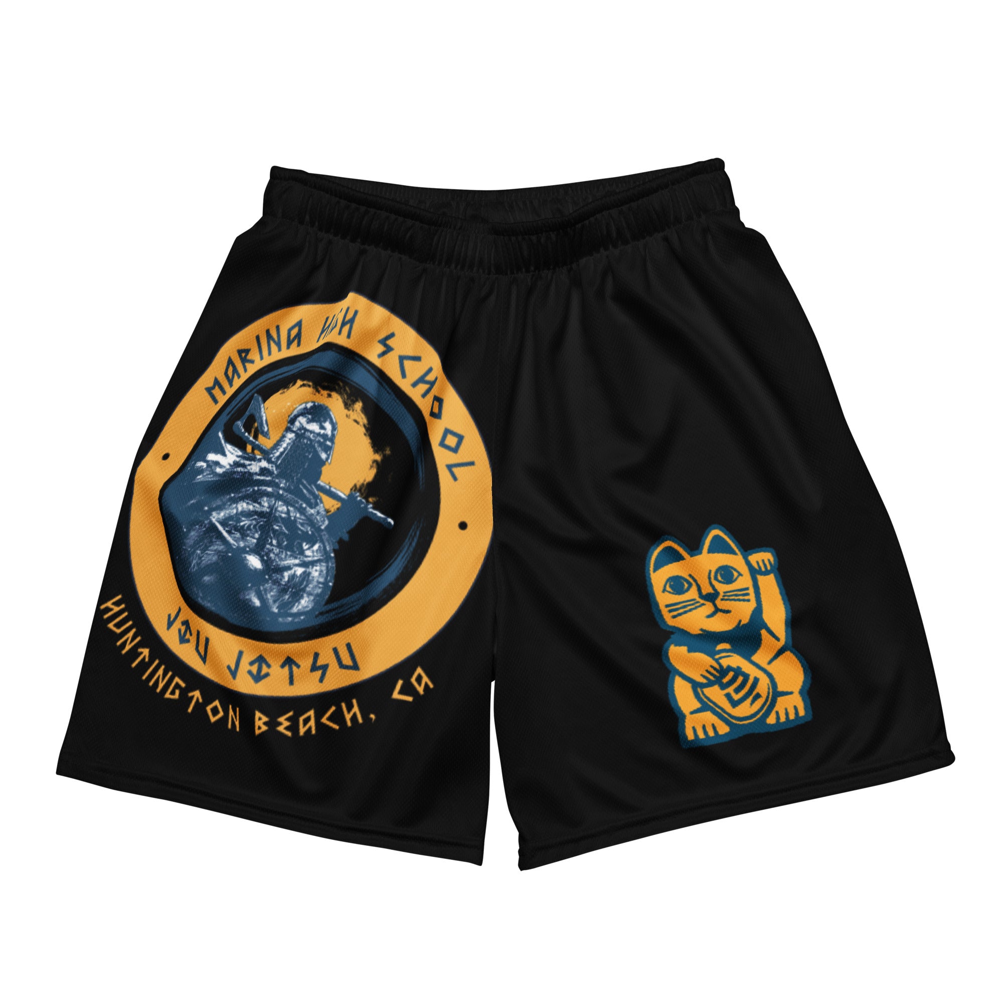 Nine Lives x Marina High School Mesh Shorts Black
