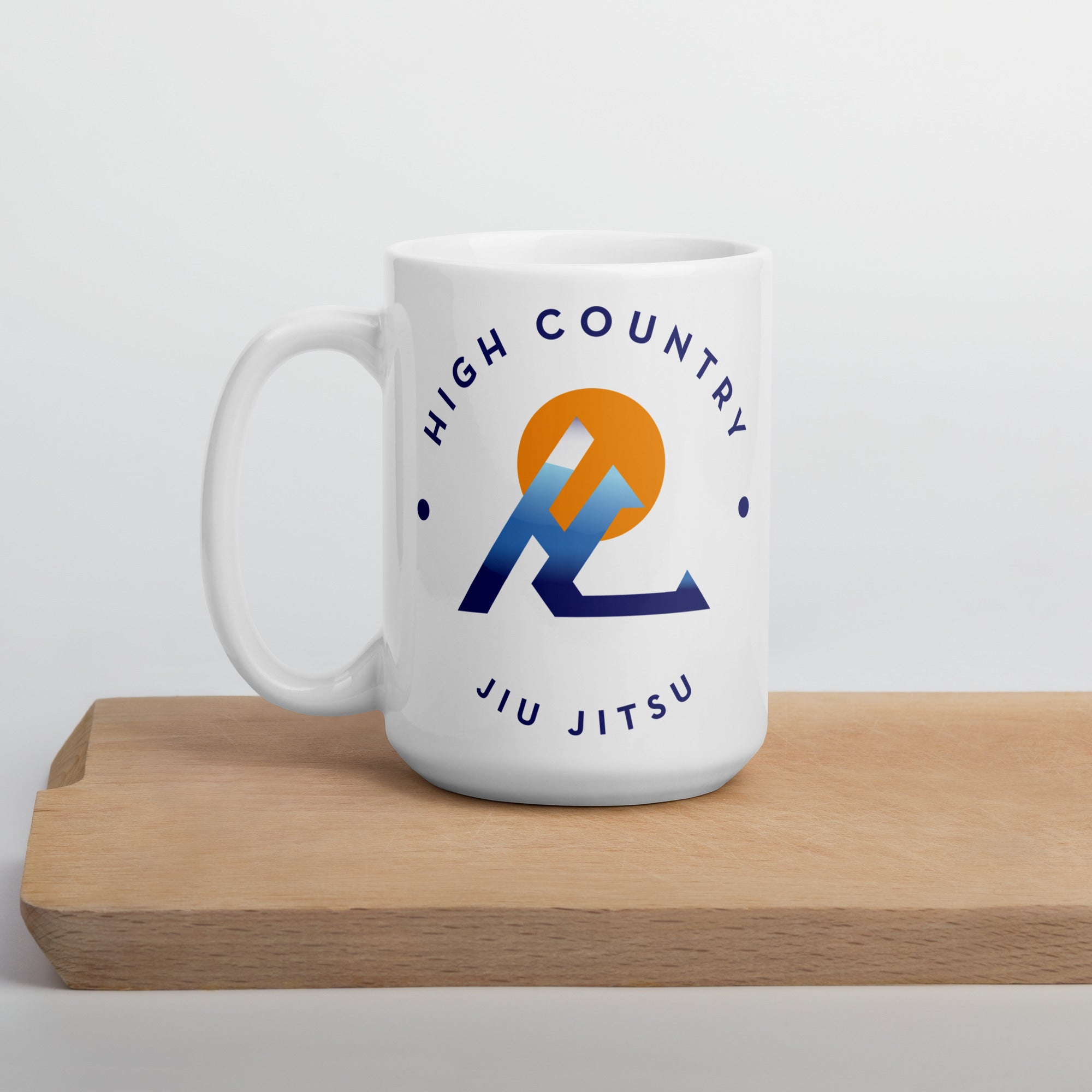 High Country Jiu Jitsu - White glossy mug