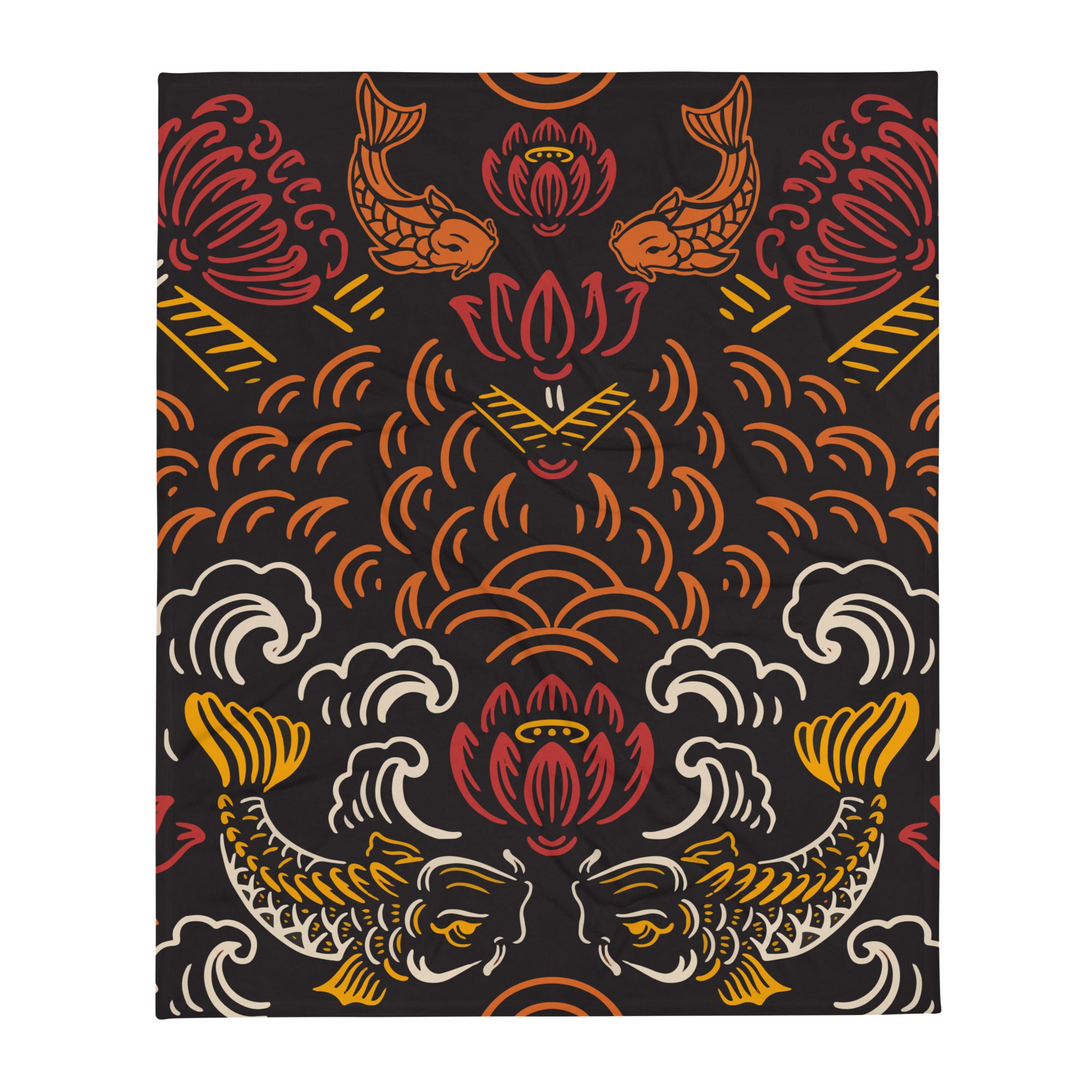 Koi Cat Throw Blanket