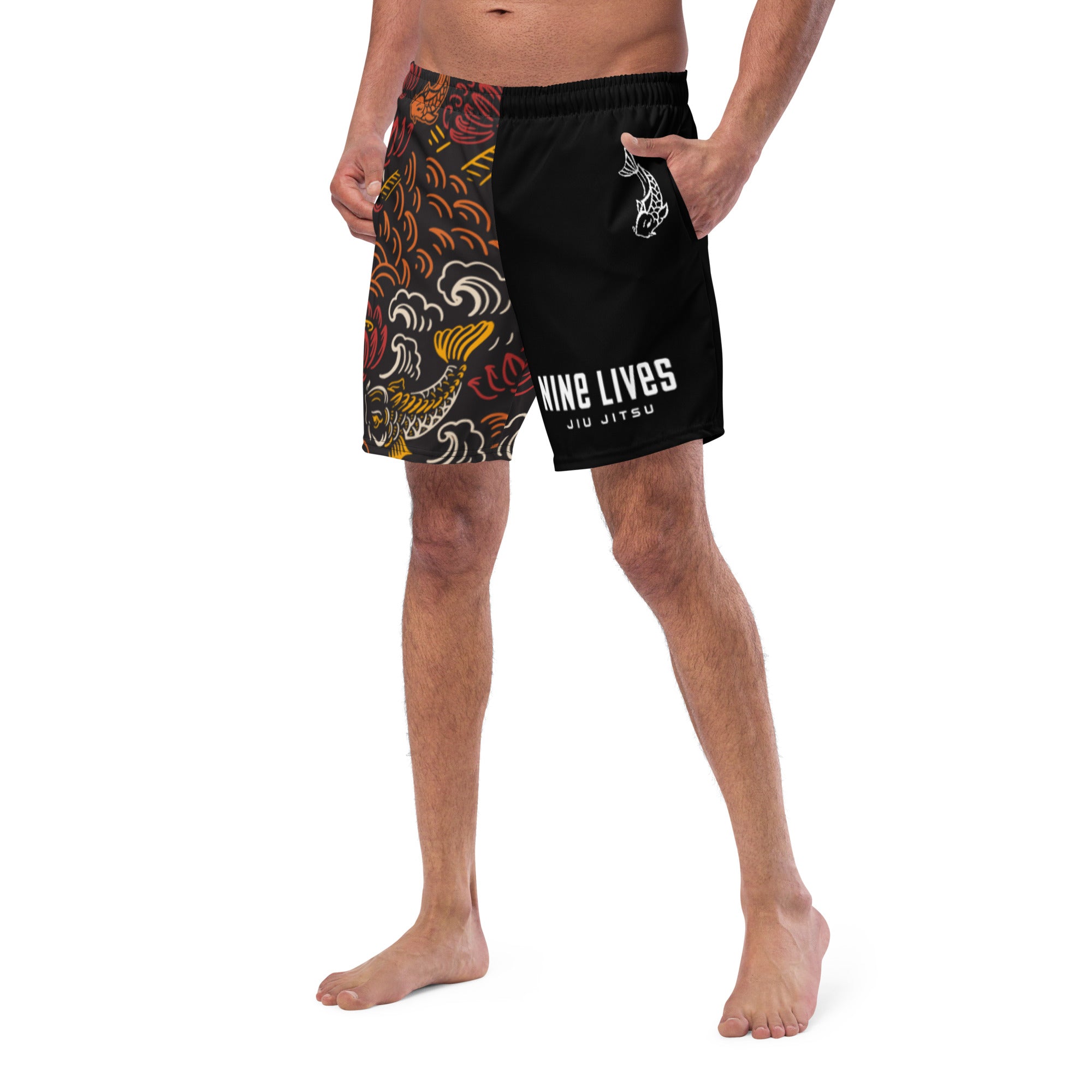 Koi Cat Swim Trunks