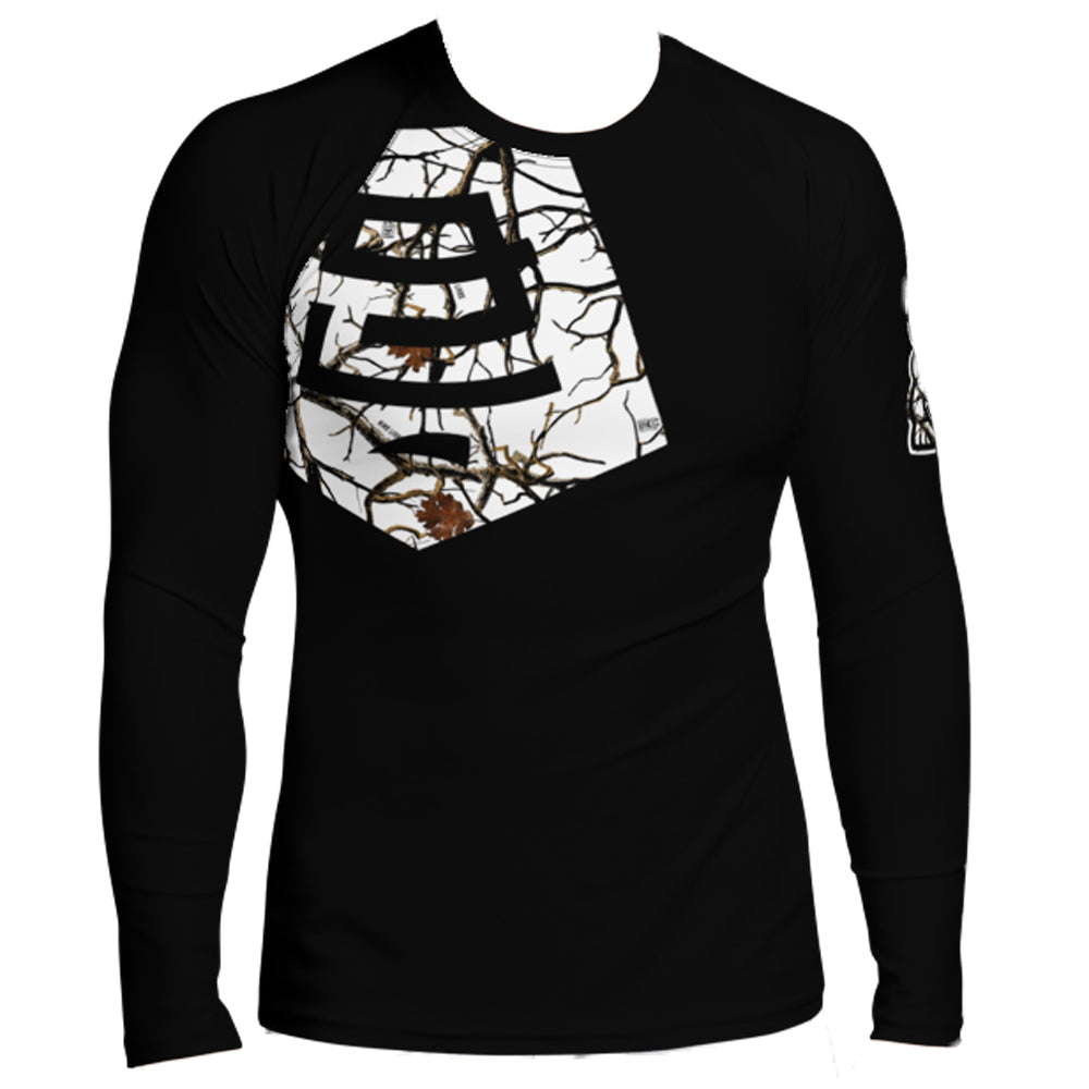 Snow Tree Camo Rashguard - Black