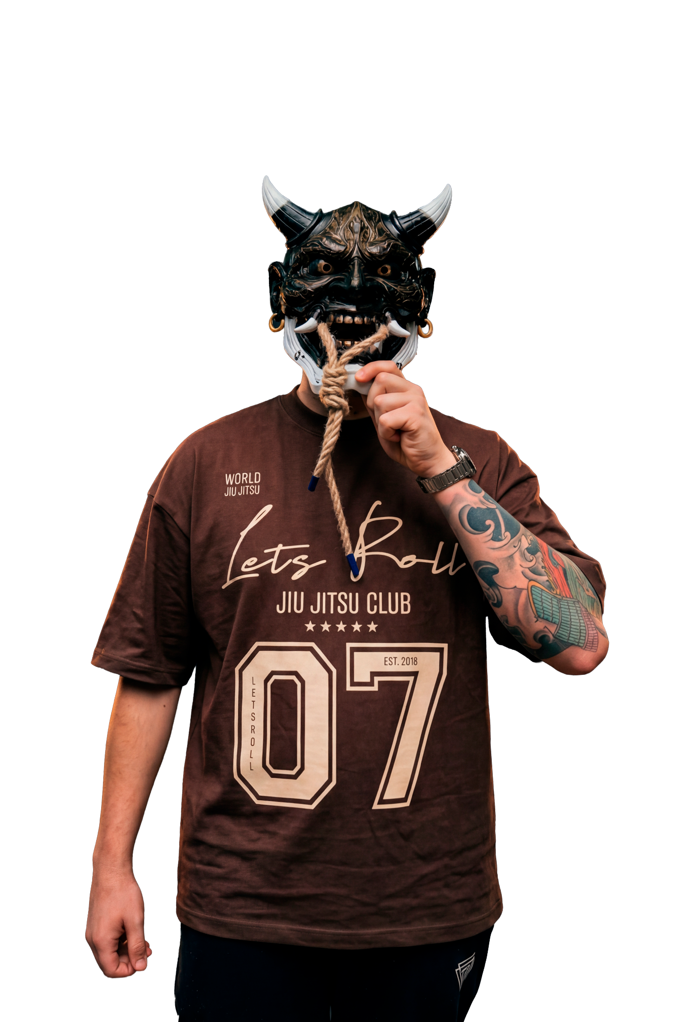 Polera Let’s Roll Oversize Jiu Jitsu Club – Chocolate