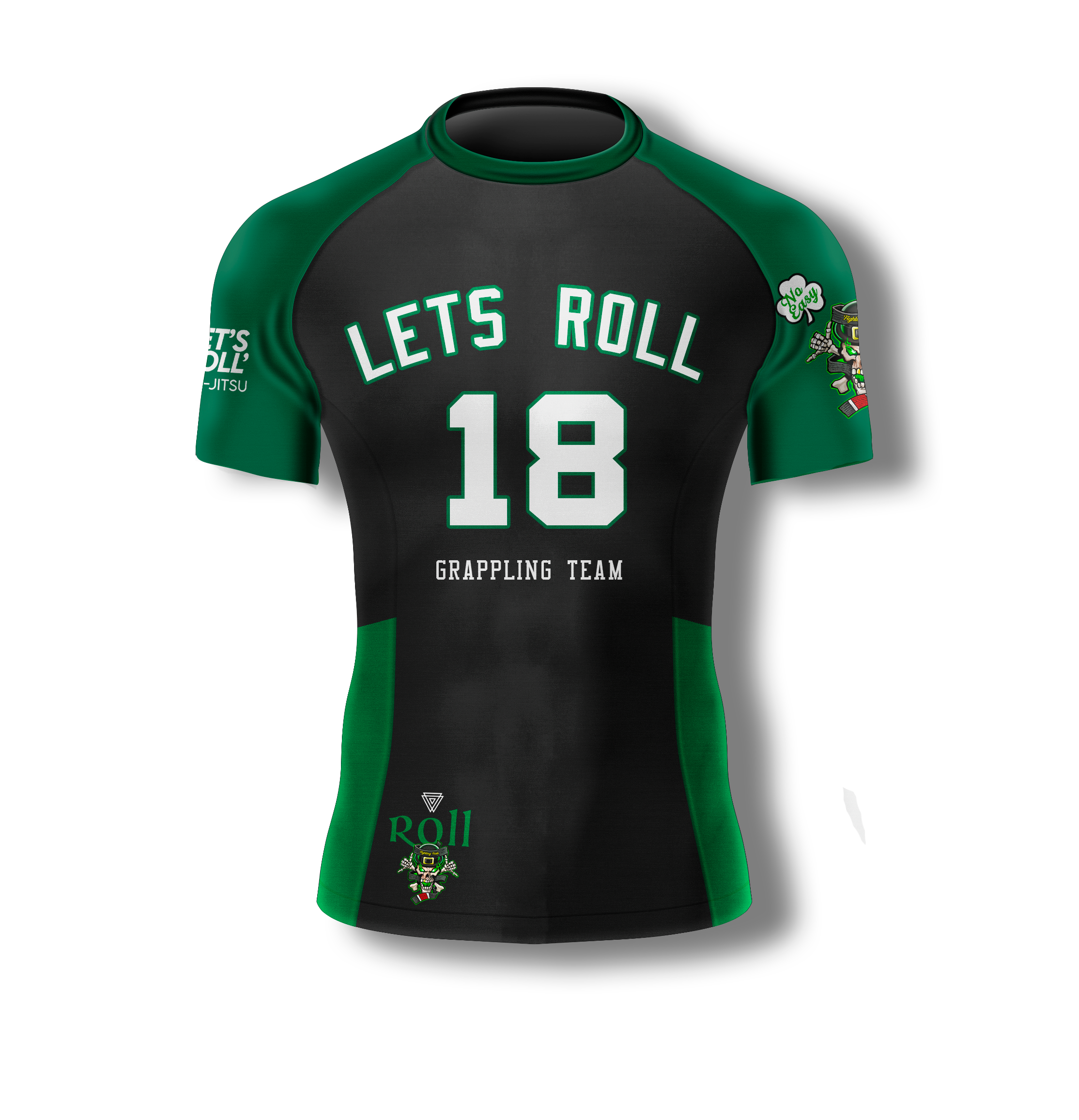 Rashguard Let’s Roll – JUST Roll Green Edition