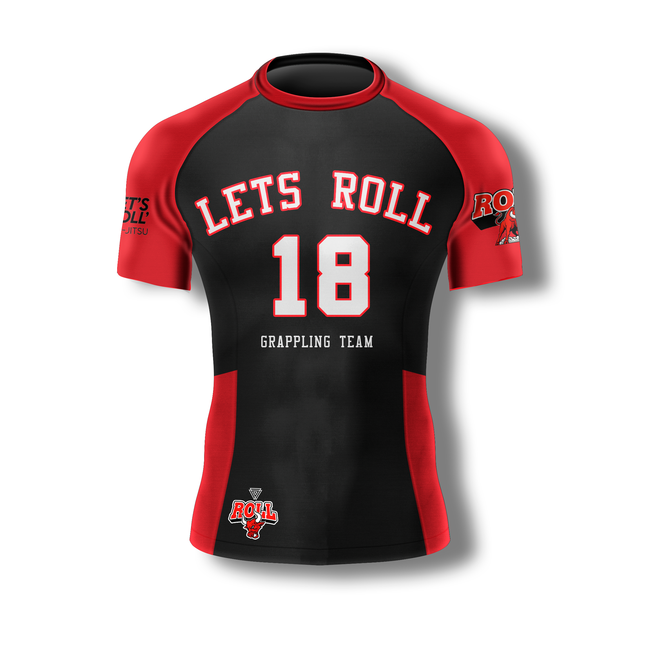 Rashguard Let’s Roll – JUST Roll Red Edition