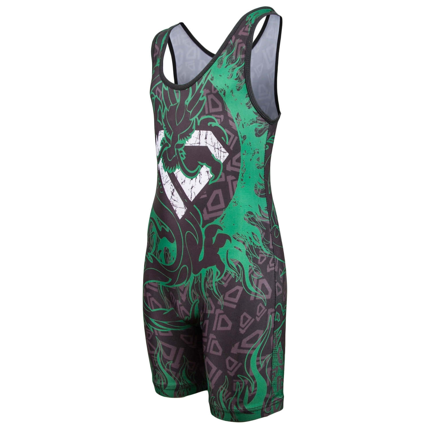 Wrestling Singlet by KO Sports Gear: DRAGON – GREEN