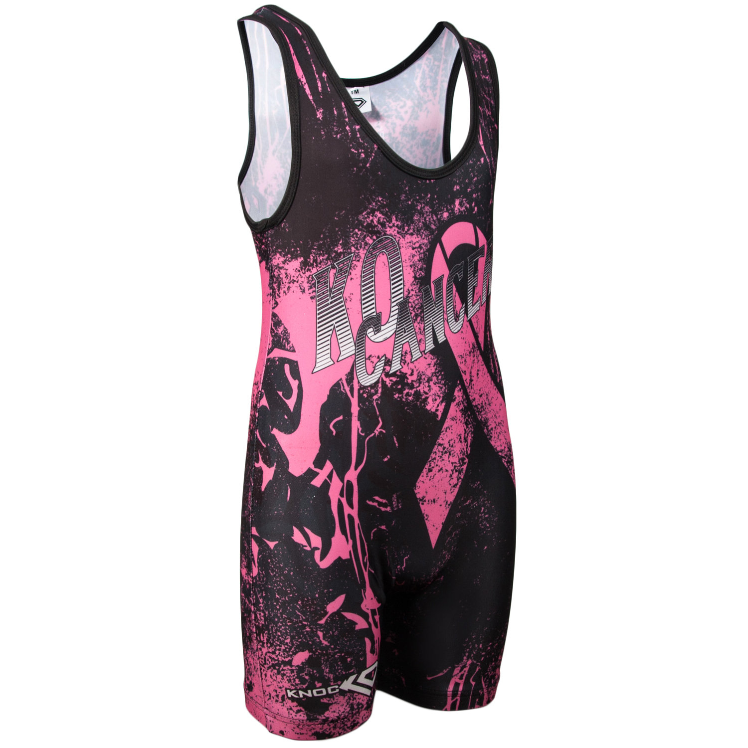 Wrestling Singlet by KO Sports Gear: KO CANCER – PINK