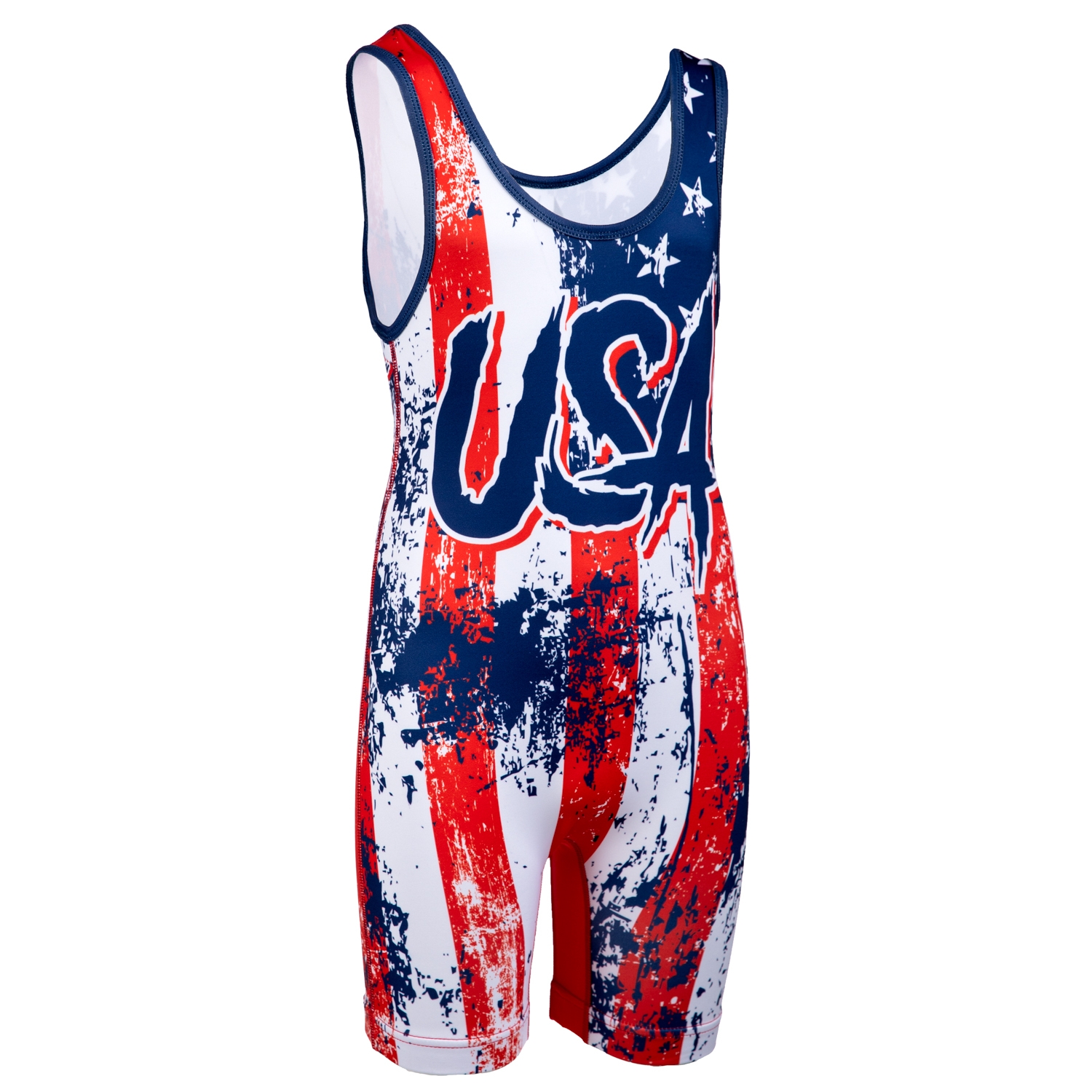 Wrestling Singlet by KO Sports Gear: USA – FLAG