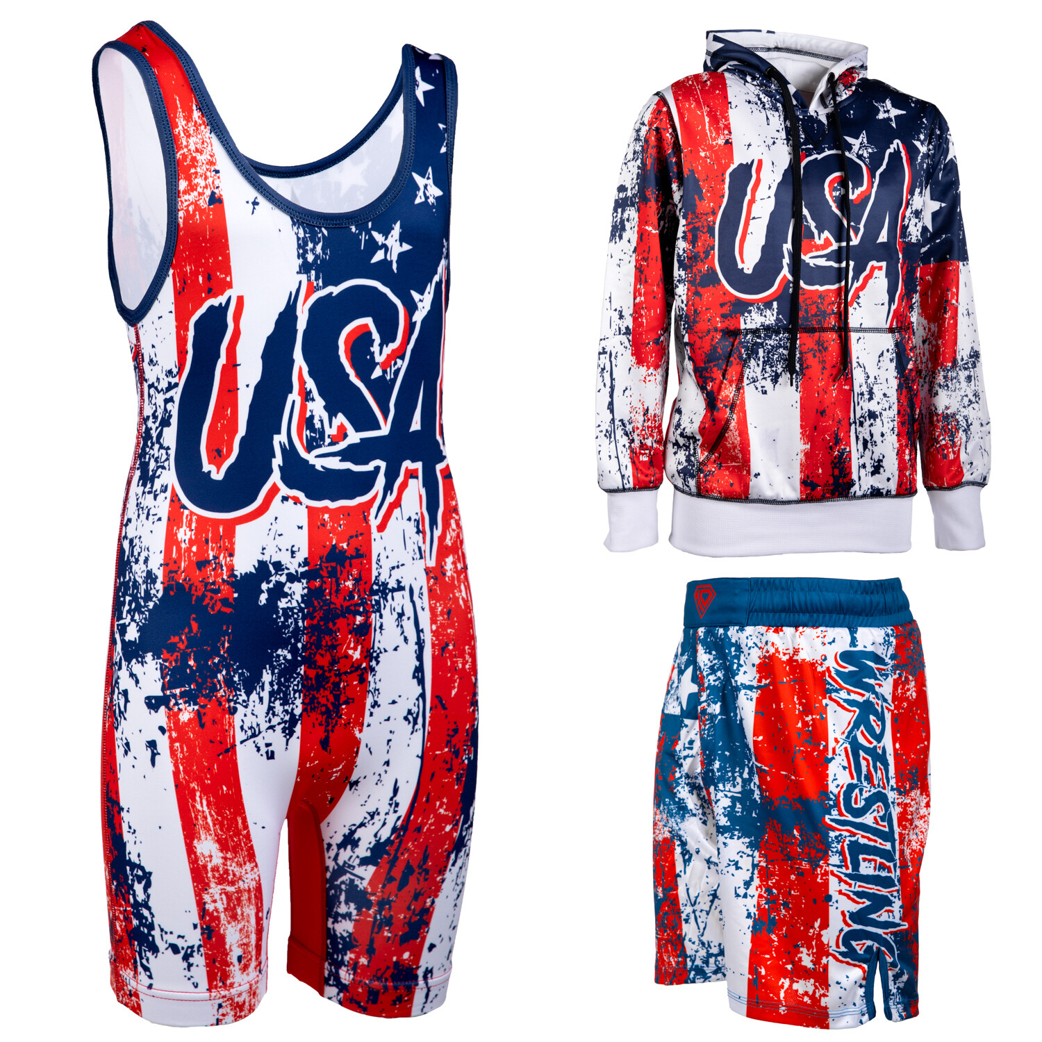 Wrestling Kit by KO Sports Gear: USA-FLAG