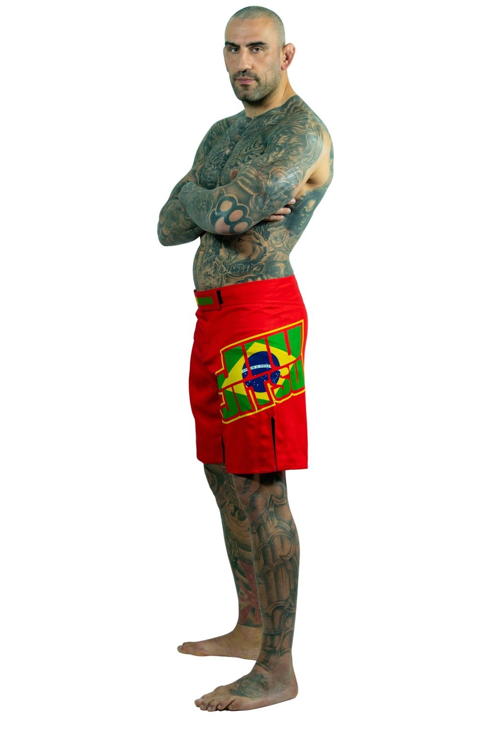 KOARENA Jiu Jitsu Brazilian Flag Shorts Rojo