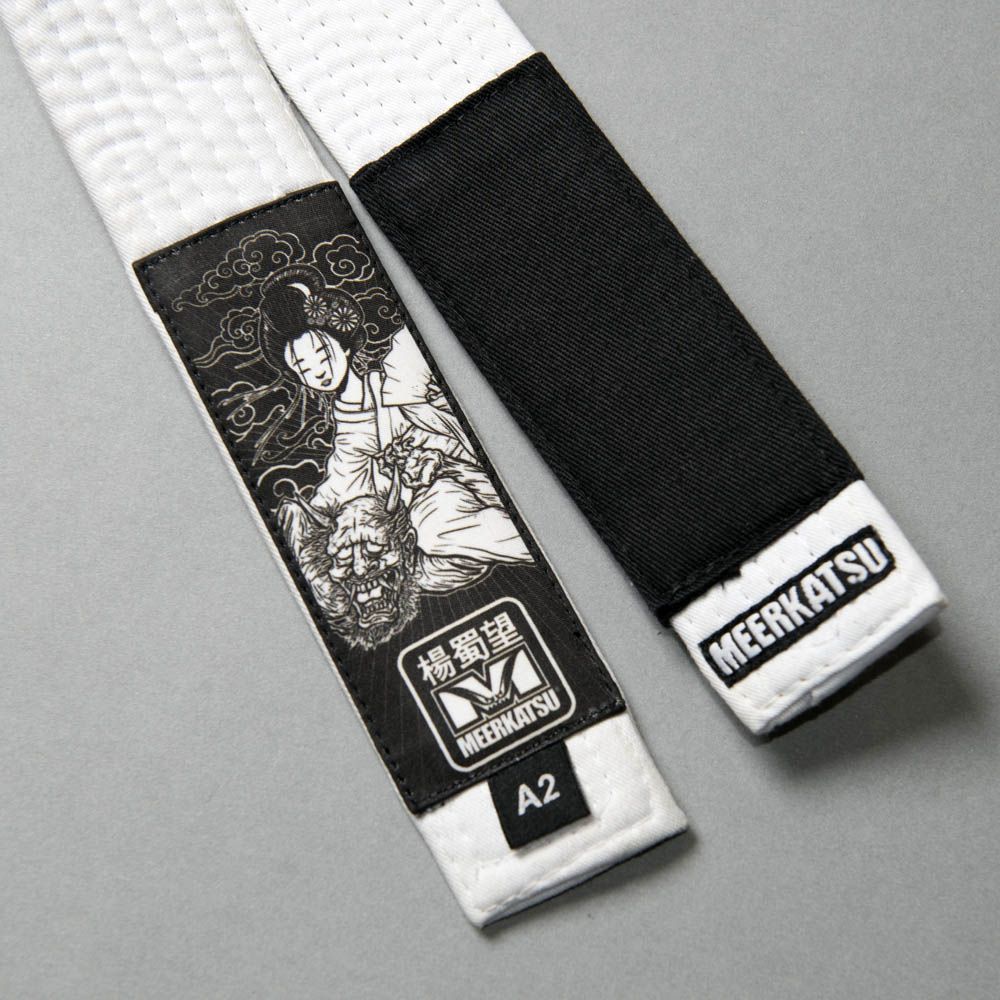 Meerkatsu Heavenly Obi, Brazilian Jiu-Jitsu Belt – White