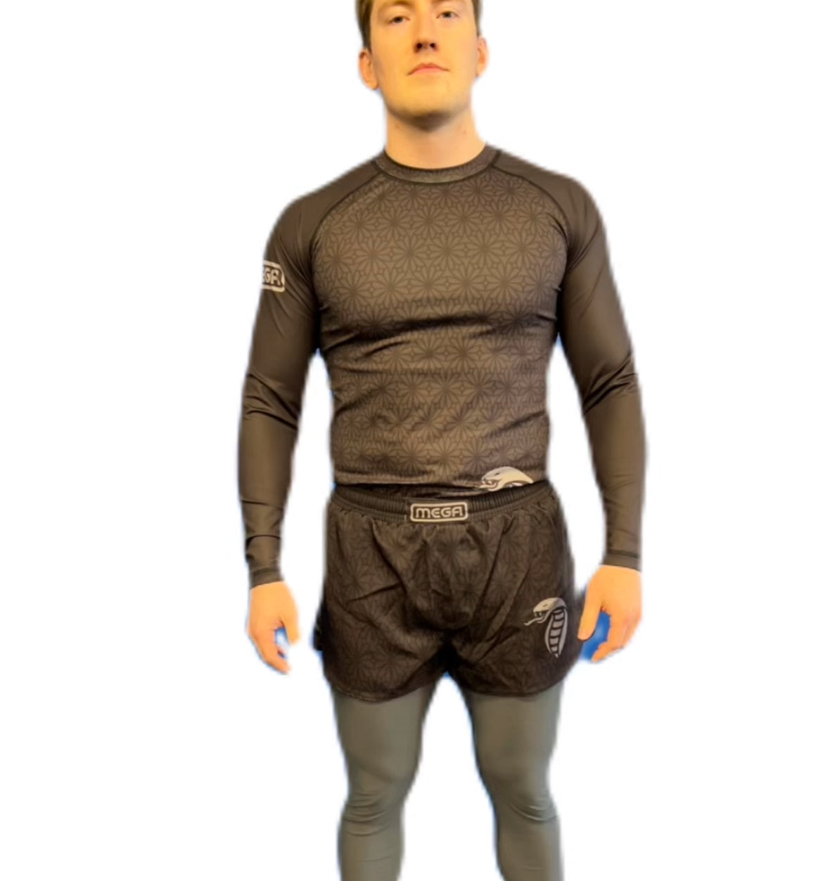 2 layer Black and Grey Cobra Shorts