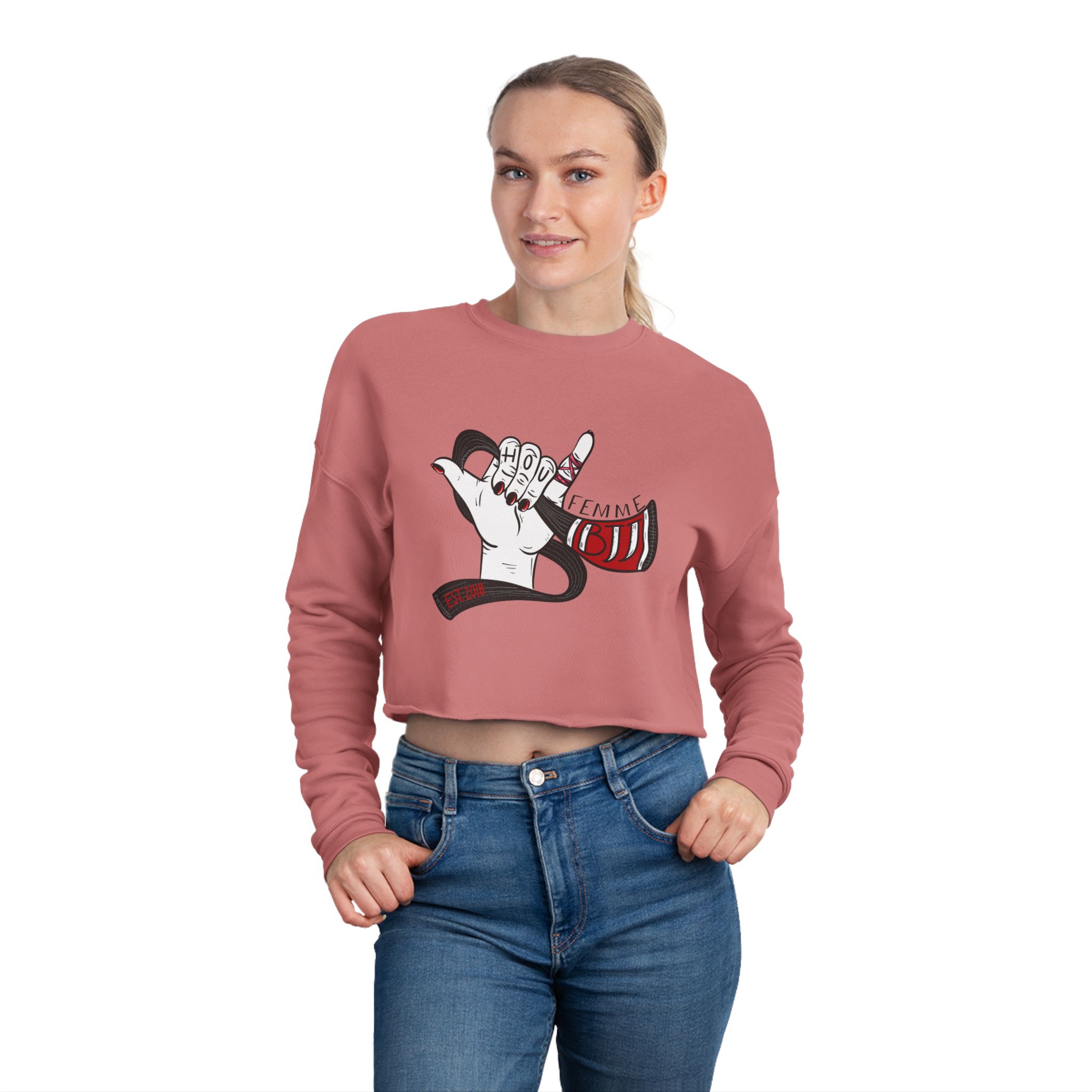 Houston Femme BJJ Original Cropped Sweatshirt