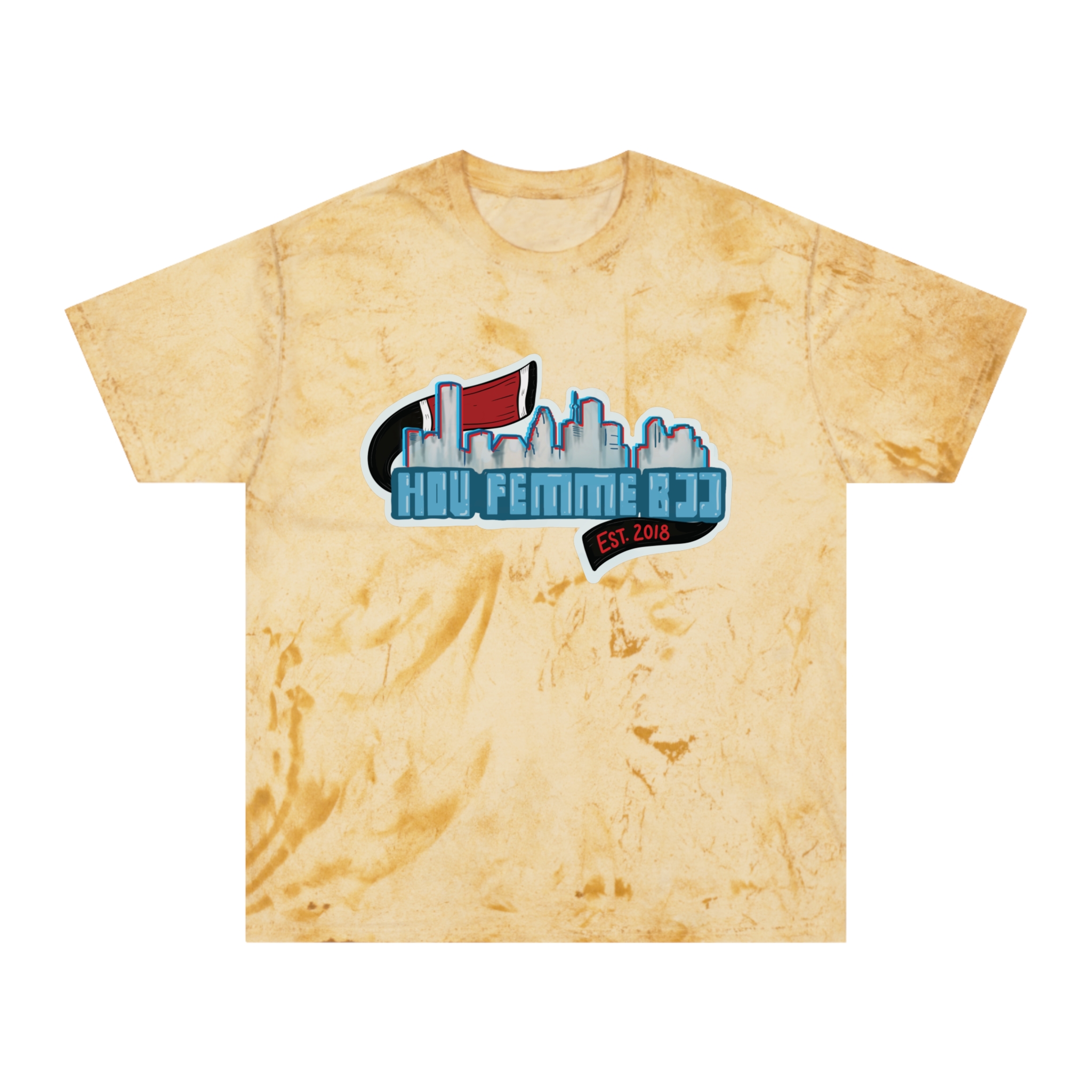 Houston Femme BJJ Skyline Colorblast Tee