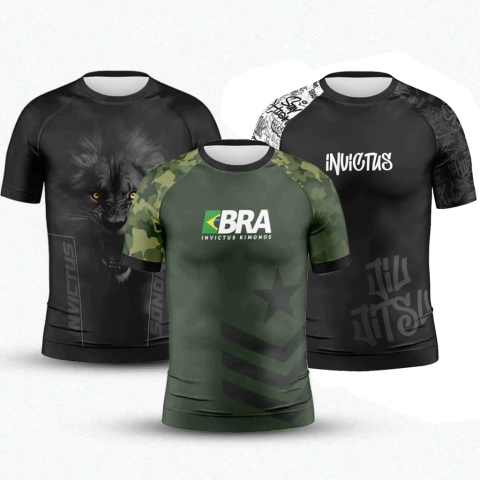 PROMOÇÃO KIT RASH GUARD INVICTUS - PAGUE 2 LEVE 3