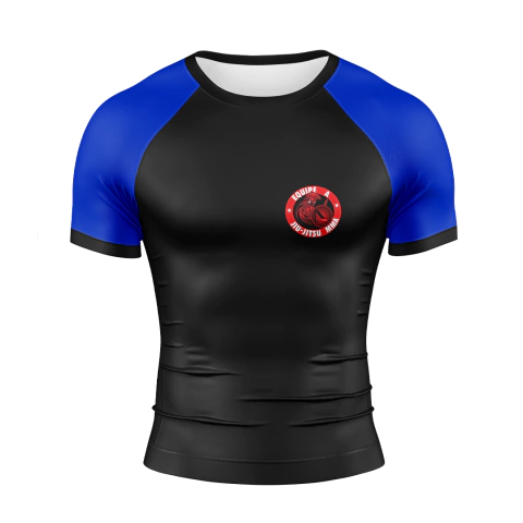 Rash Guard Equipe A - Manga Curta Azul