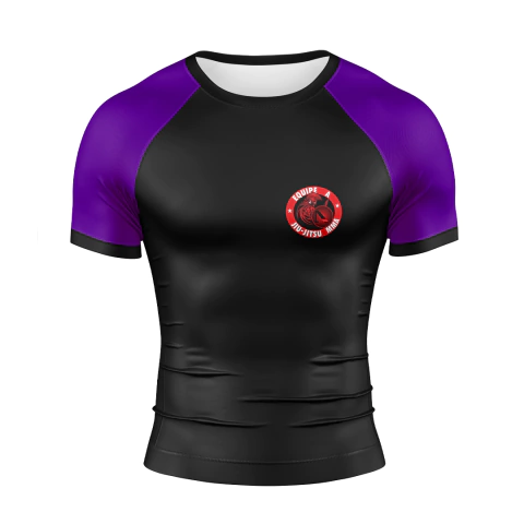 Rash Guard Equipe A - Manga Curta Roxa