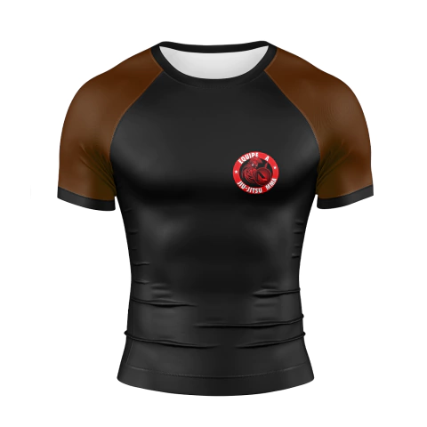 Rash Guard Equipe A - Manga Curta Marrom