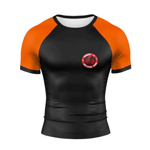 Rash Guard Equipe A - Manga Curta Laranja