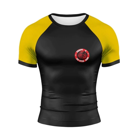 Rash Guard Equipe A - Manga Curta Amarela