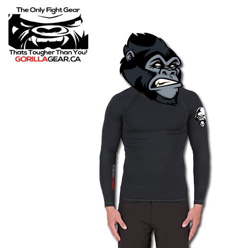 All Black Long Sleeve Grappling Rash Guard