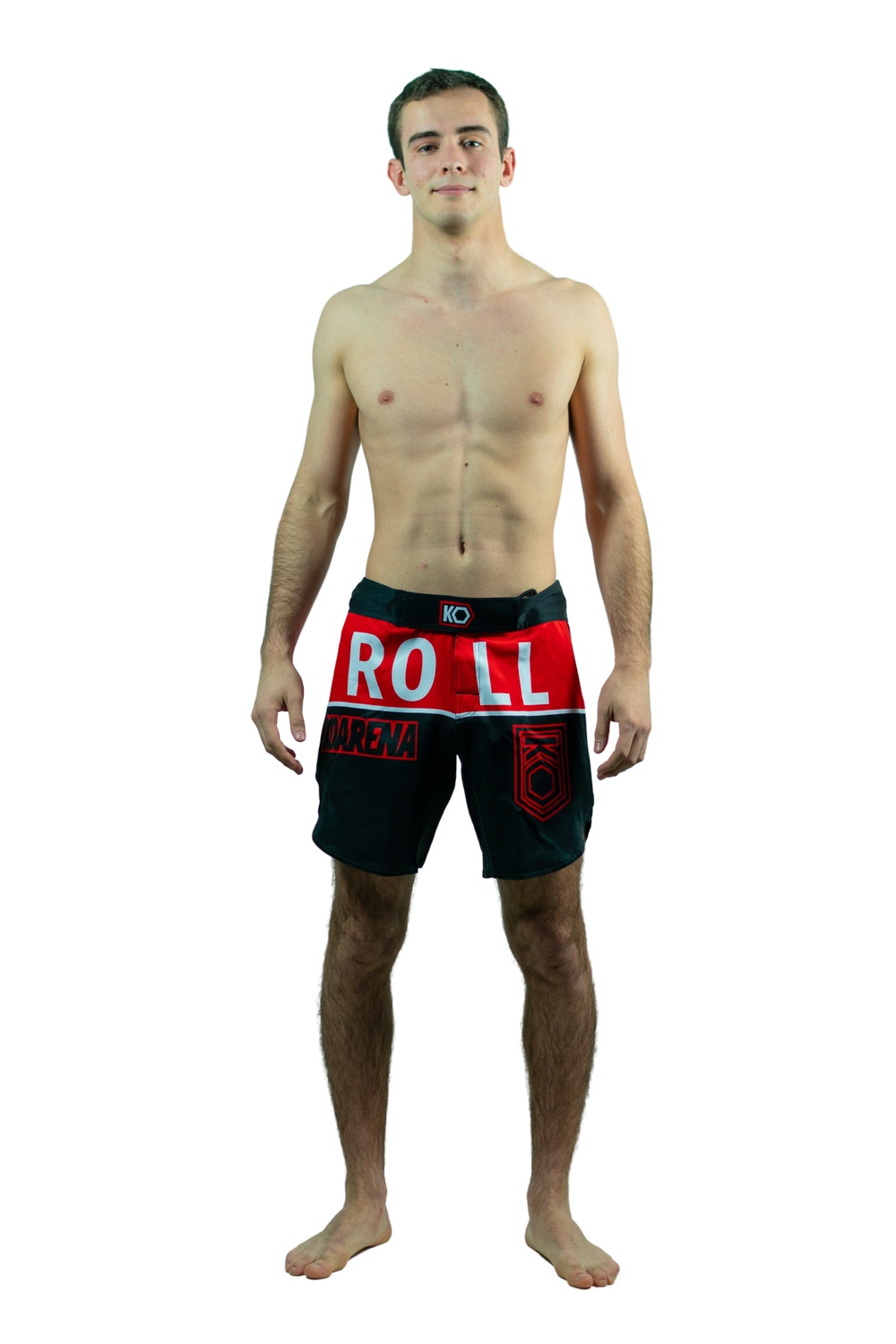 KOARENA Big Roll Fight Shorts Negro Rojo