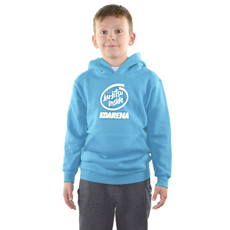 KOARENA Jiu Jitsu Inside Kids Hoodie Celeste