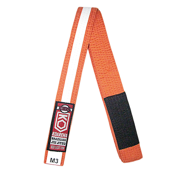KOARENA Cinturón IBJJF Niño Naranja-Blanco