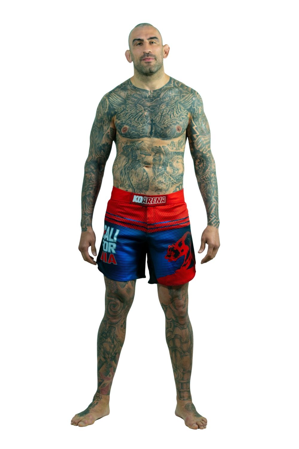 KOARENA Cali Bear Fight Shorts Rojo Azul